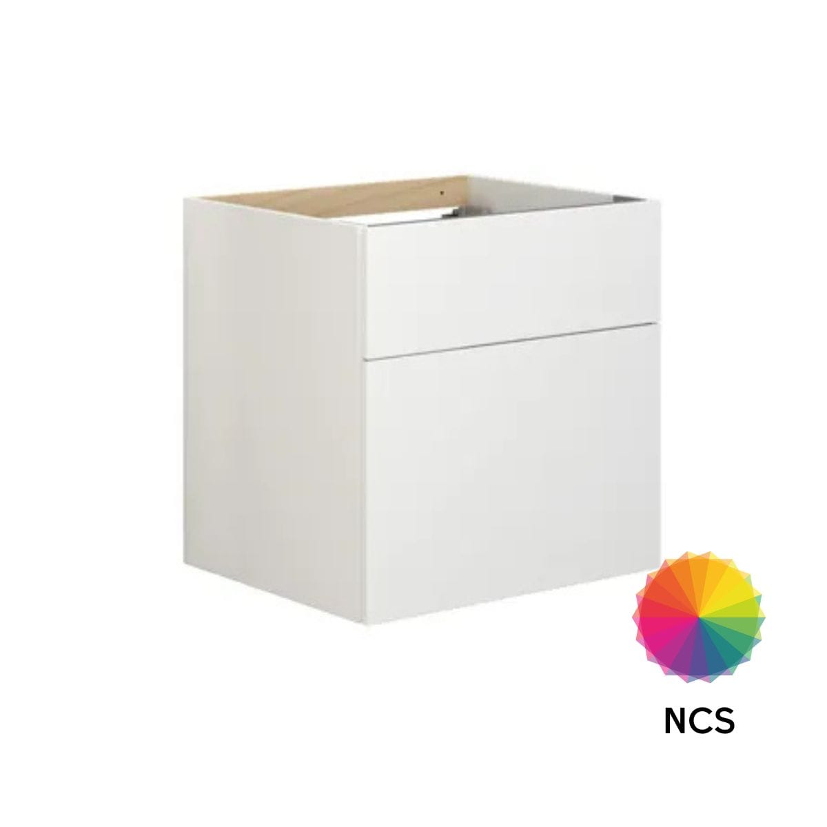 Dansani Calidris Glatt Servantskap D50cm 2 skuff ekstra høy underskuff NCS farge / 60cm Dansani Servantskap DA-C26-1099
