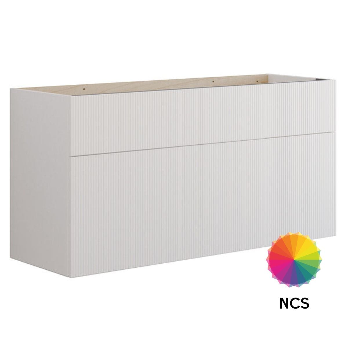 Dansani Calidris Rillet Servantskap D40cm 2 skuff ekstra høy underskuff NCS farge / 120cm Dansani Servantskap DA-C14-C099