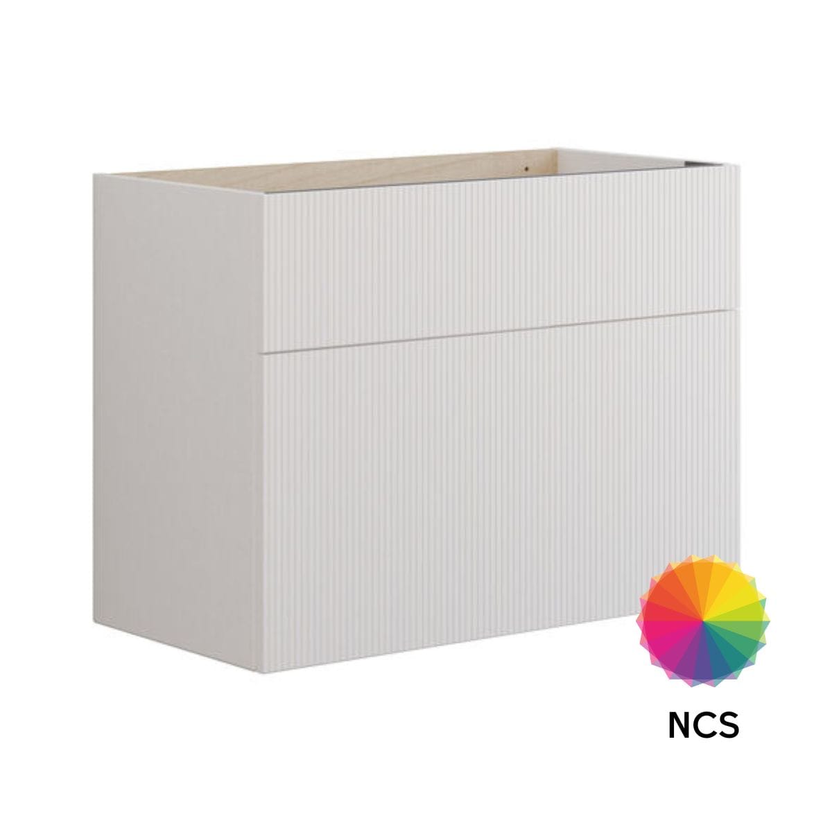 Dansani Calidris Rillet Servantskap D40cm 2 skuff ekstra høy underskuff NCS farge / 80cm Dansani Servantskap DA-C12-C099