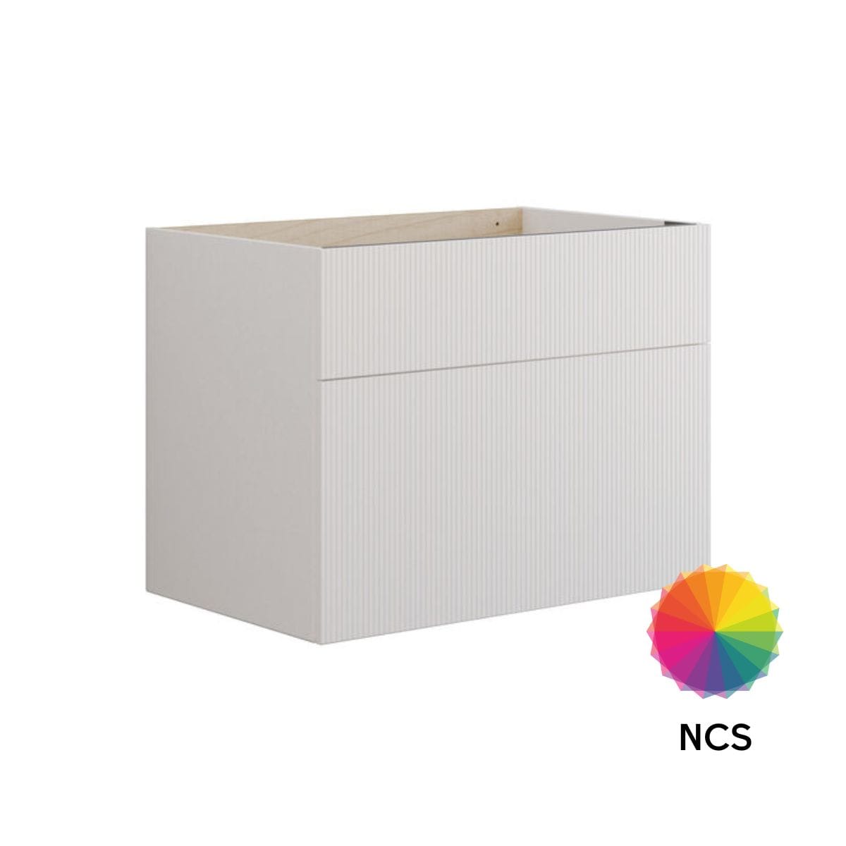 Dansani Calidris Rillet Servantskap D50cm 2 skuff ekstra høy underskuff NCS farge / 80cm Dansani Servantskap DA-C27-C099