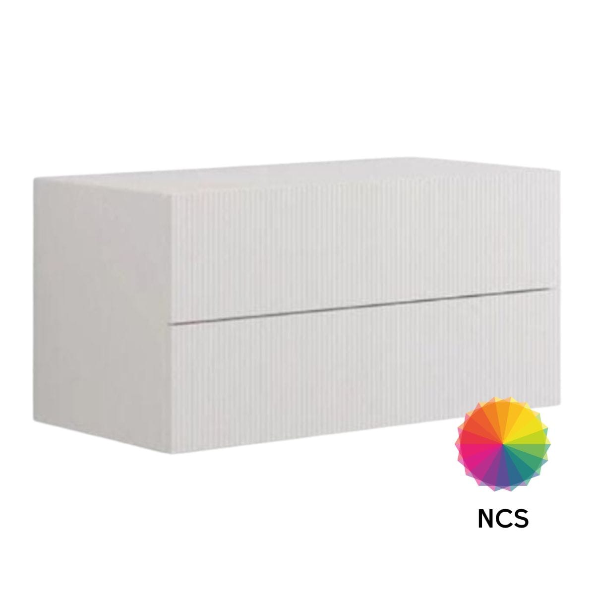 Dansani Calidris Rillet Skap 2 skuff D40cm NCS farge / 80cm Dansani Sideskap bad DA-C45-C099