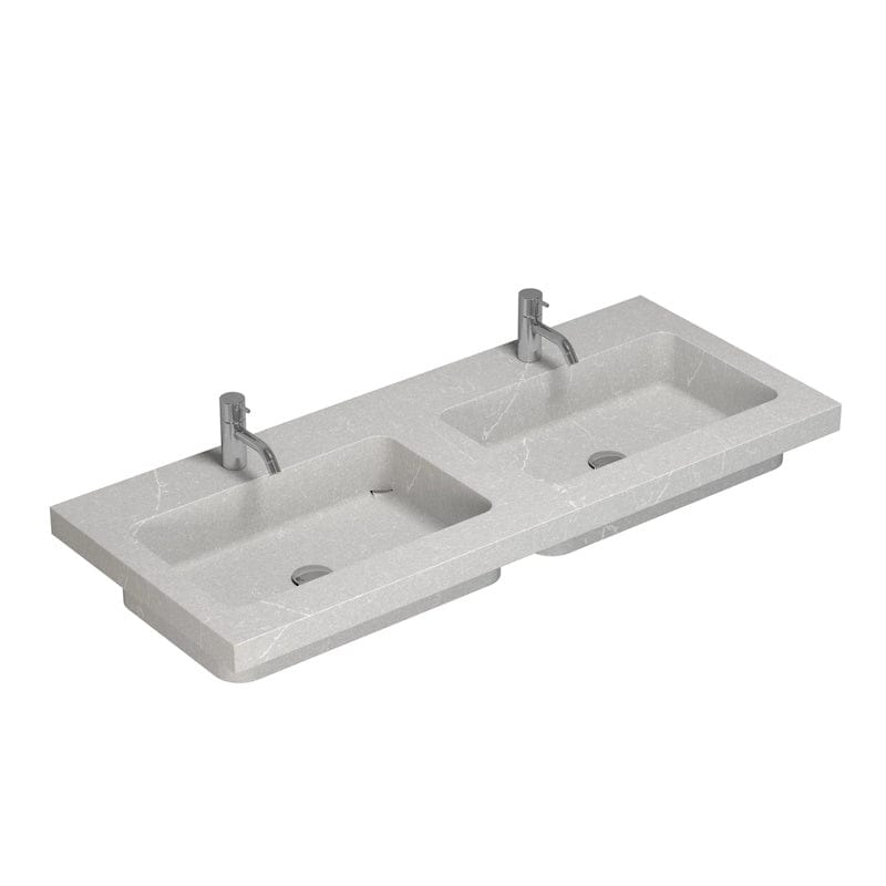 Dansani Calidris Unique Silestone servant måltilpasset D50,5 H1,2cm Desert silver / 200cm dobbel Dansani Baderomsservant DA-631720513