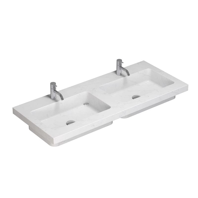 Dansani Calidris Unique Silestone servant måltilpasset D50,5 H1,2cm Eternal statuario / 120cm dobbel Dansani Baderomsservant DA-631712512