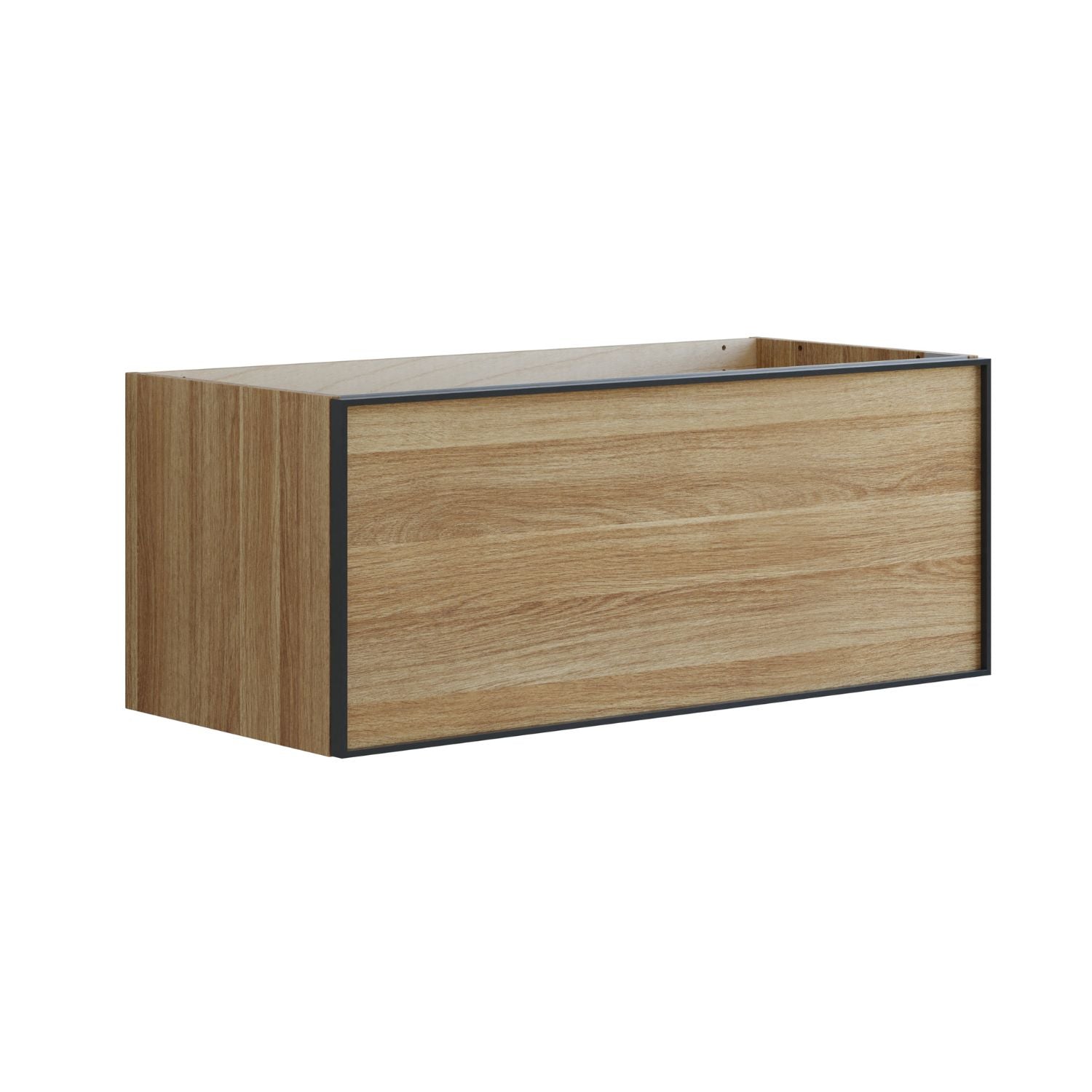 Dansani Inzo Alu-ramme svart Servantskap 1 skuff B60-120xH40xD44cm Varm eik / 100cm Dansani Servantskap DA-U16-8055