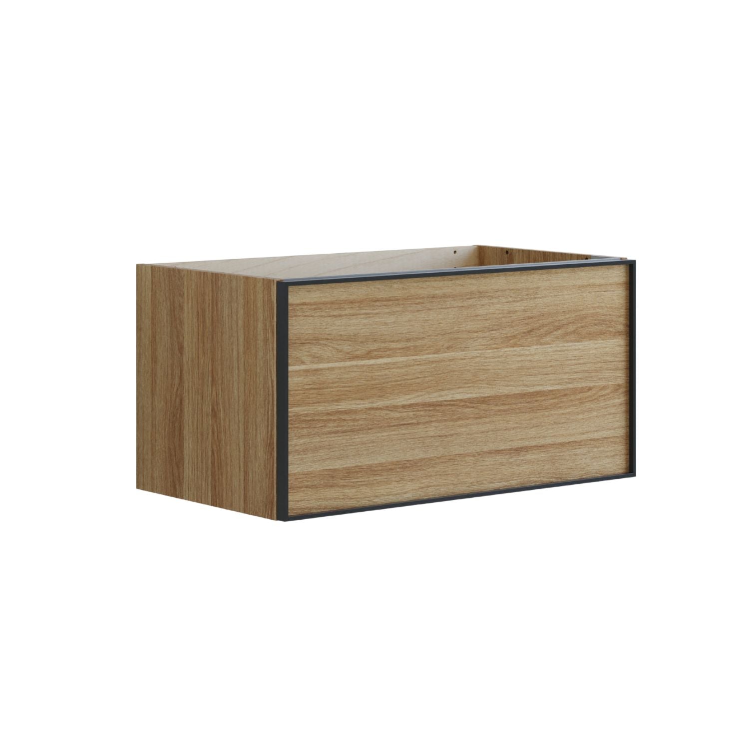 Dansani Inzo Alu-ramme svart Servantskap 1 skuff B60-120xH40xD44cm Varm eik / 80cm Dansani Servantskap DA-U15-8055
