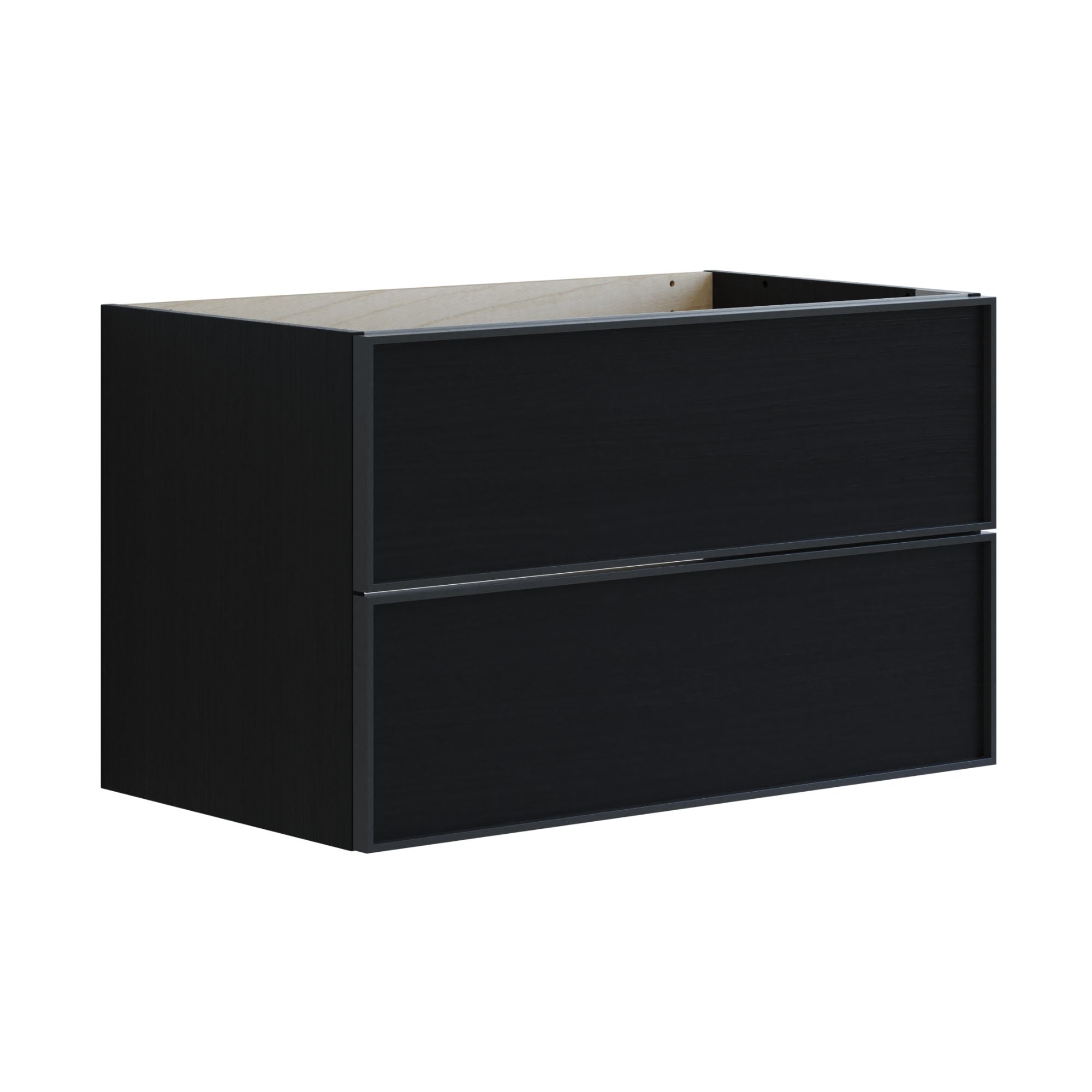 Dansani Inzo Alu-ramme Svart Servantskap 2 Skuff H48cm Svart eik / 80cm Dansani Servantskap DA-U20-8050