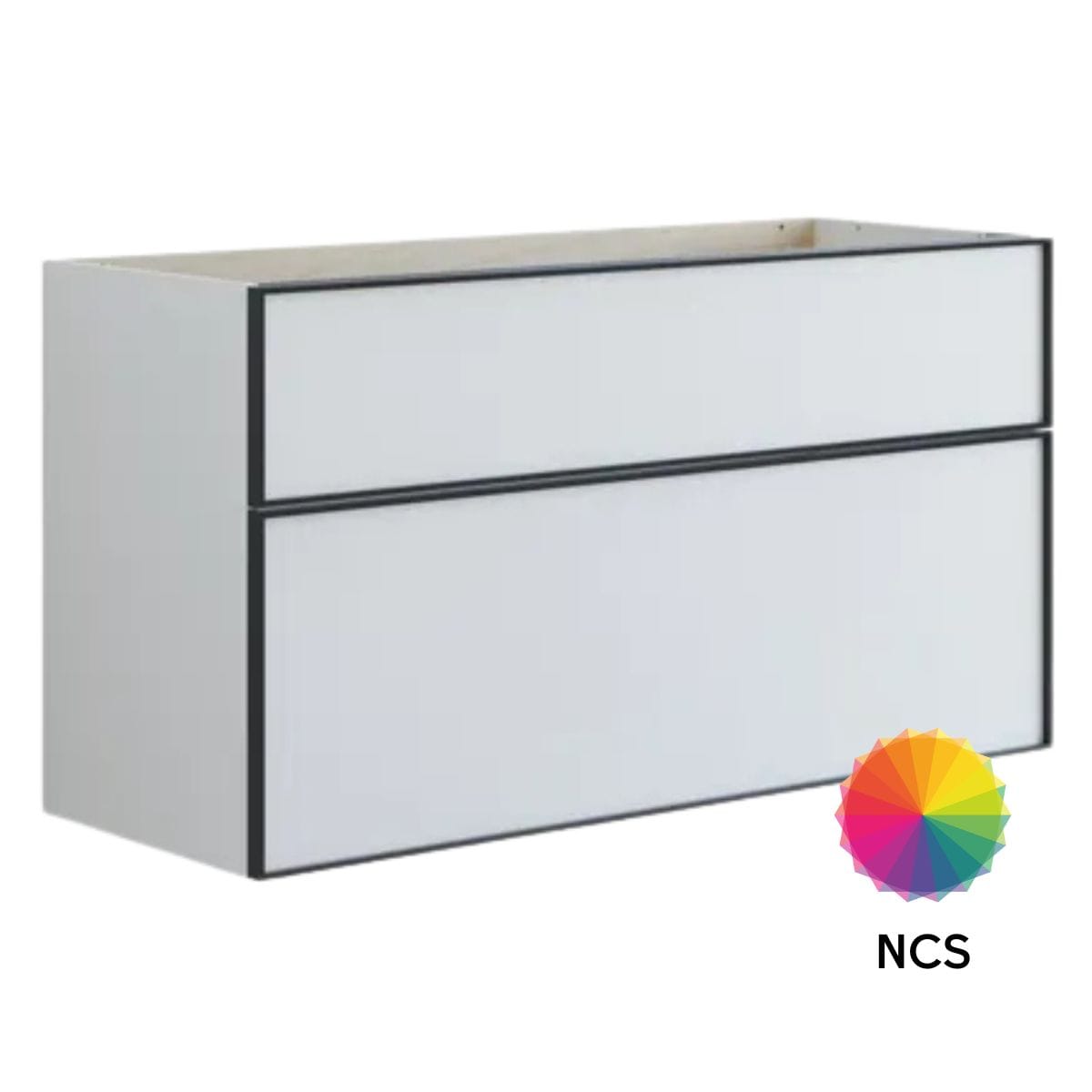 Dansani Inzo Alu-ramme svart Servantskap med ekstra stor underskuff NCS farge / 120cm Dansani Servantskap DA-U27-8099