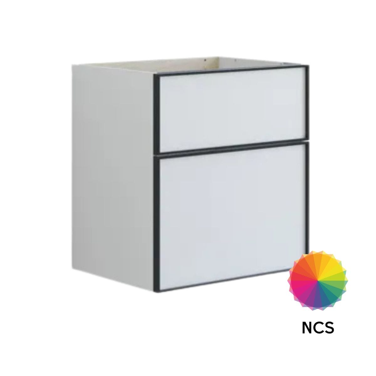 Dansani Inzo Alu-ramme svart Servantskap med ekstra stor underskuff NCS farge / 60cm Dansani Servantskap DA-U24-8099