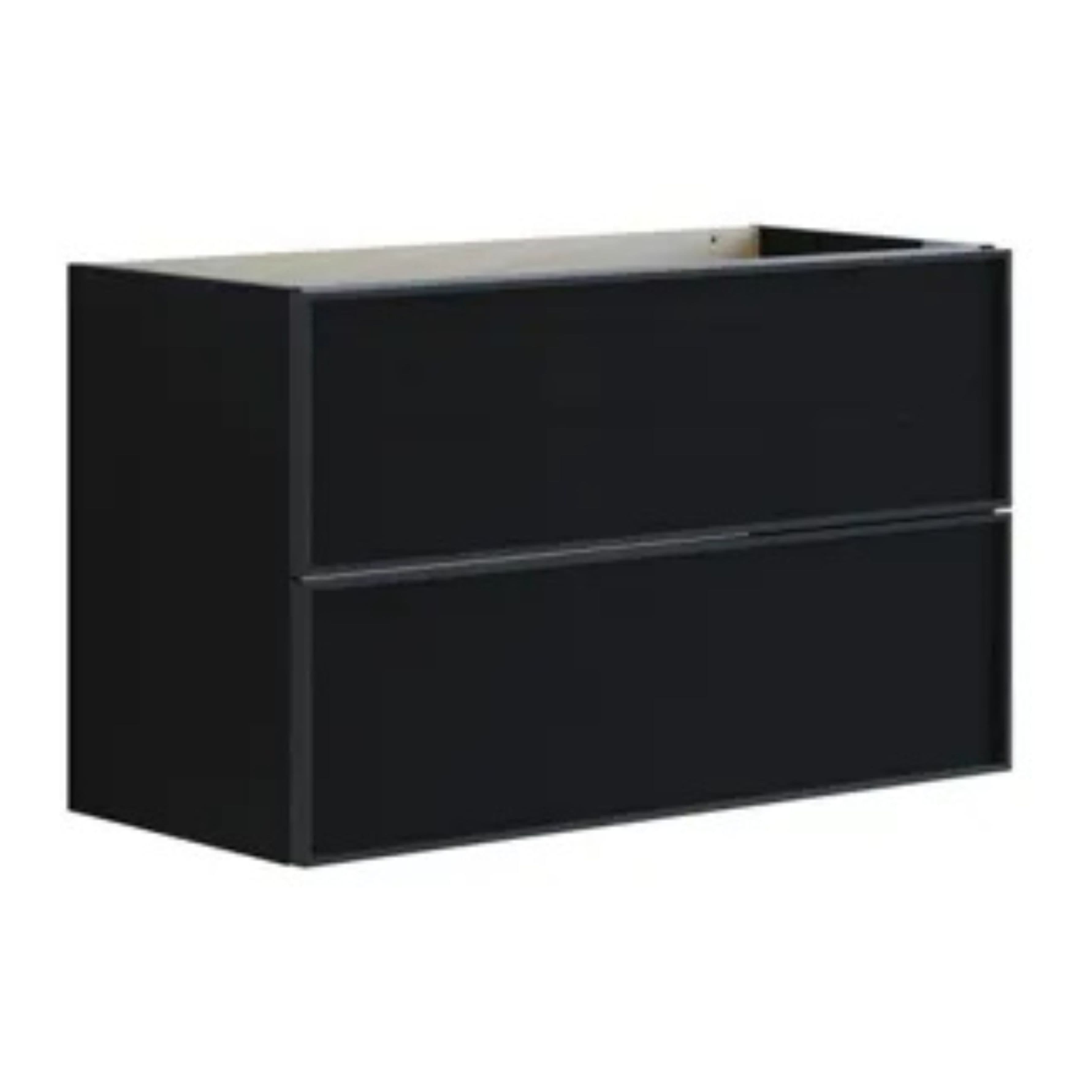 Dansani Inzo Alu-ramme Svart Servantskap Slim 2 Skuff Svart eik / 80cm Dansani Servantskap DA-U08-8050
