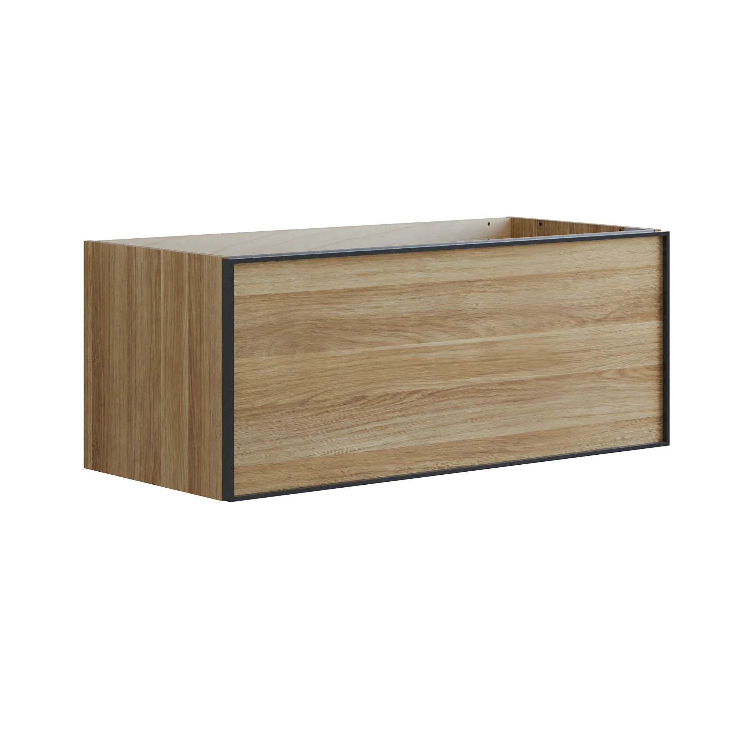 Dansani Inzo Alu-ramme svart Underskap 1 skuff B60-120xH40xD44cm Varm eik / 100cm Dansani Sideskap bad DA-U31-8055