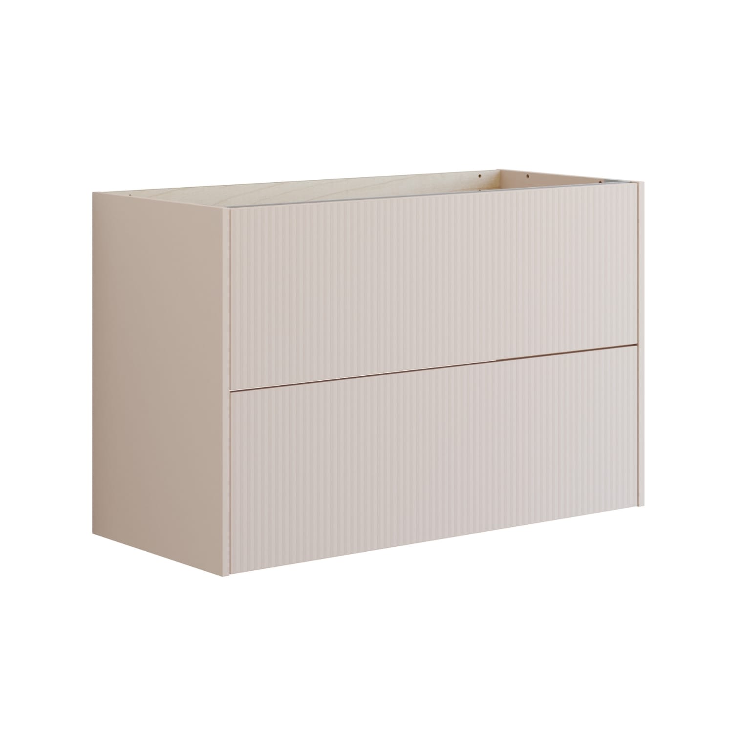 Dansani INZO Classic Skap 2 skuff B60-120xH64xD44cm Sand matt / 100cm / Stripet Dansani Sideskap bad DA-T17-N034
