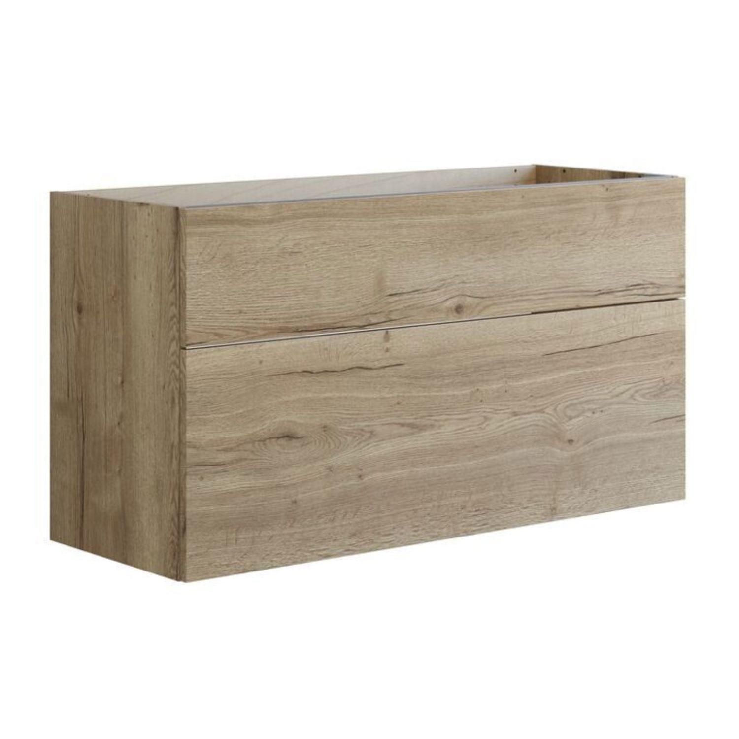 Dansani Inzo Glatt Servantskap 2 skuff ekstra høy underskuff Natur eik / 120cm dobbel Dansani Servantskap DA-U28-1049