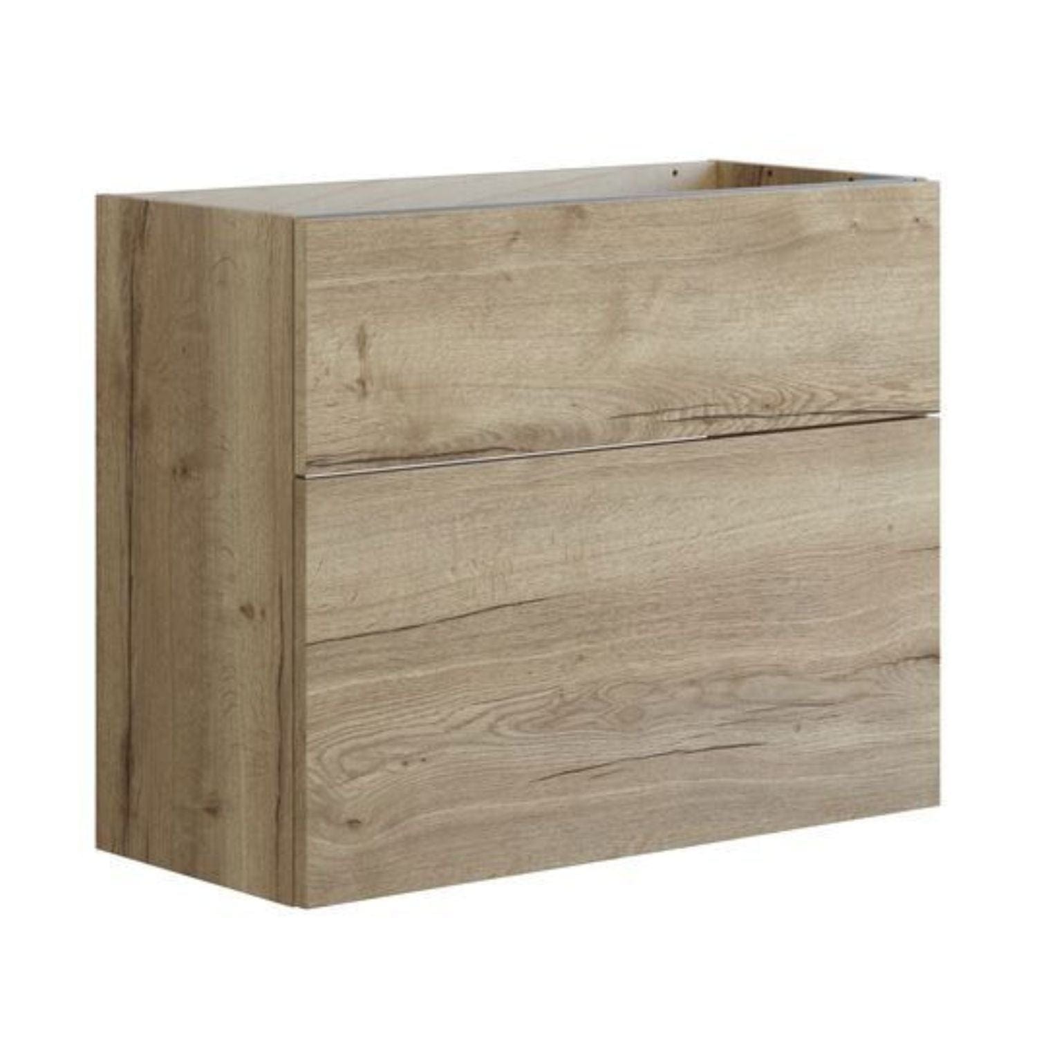 Dansani Inzo Glatt Servantskap Slim 2 skuff ekstra høy underskuff Natur eik / 80cm Dansani Servantskap DA-U11-1049