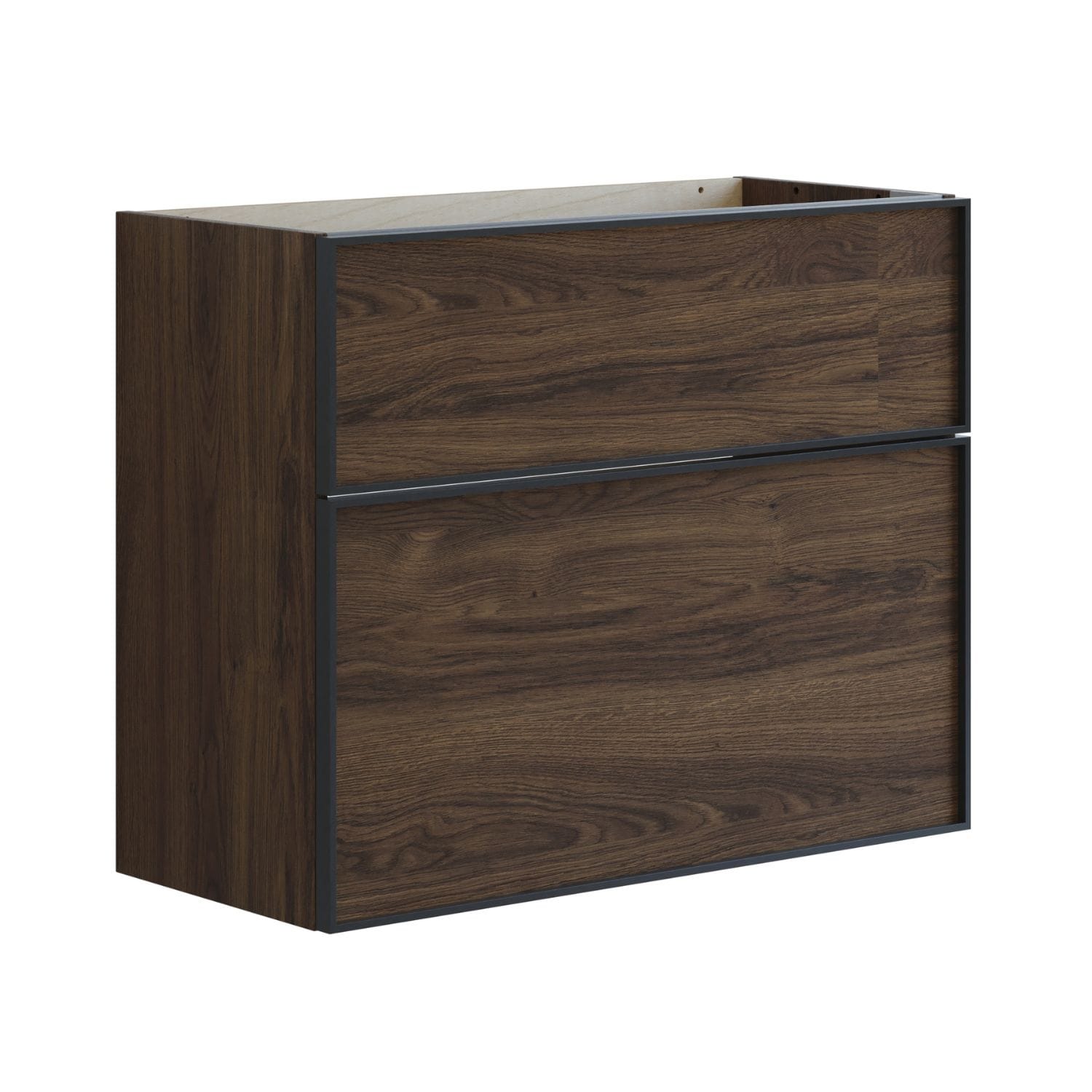 Dansani Inzo Slim Servantskap Alu-ramme svart ekstra høy underskuff Brun eik / 80cm Dansani Servantskap DA-U11-8052
