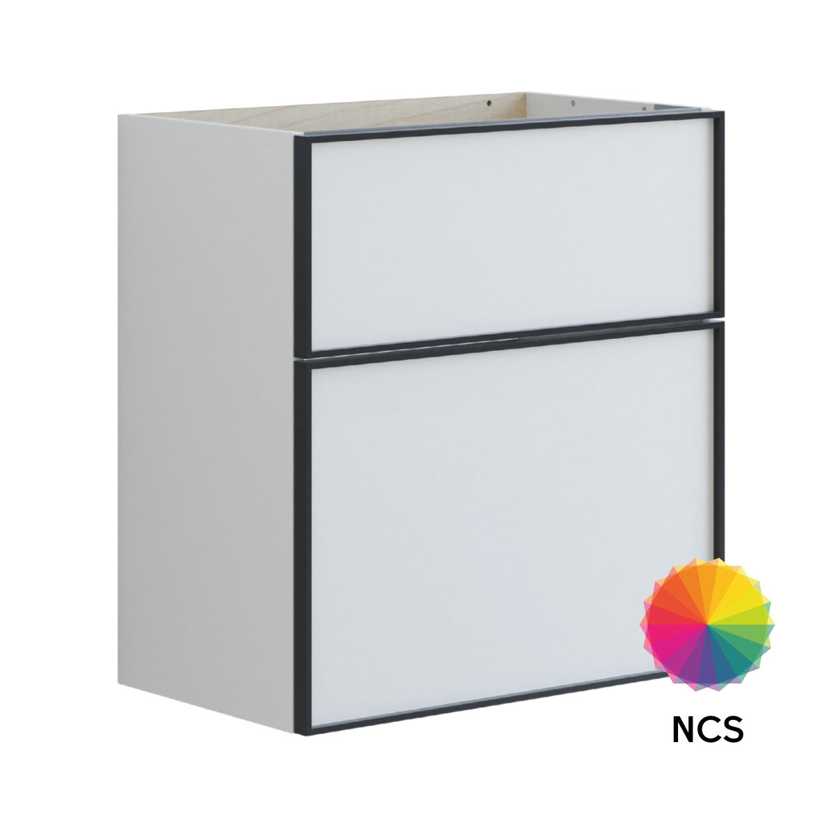 Dansani Inzo Slim Servantskap Alu-ramme svart ekstra høy underskuff NCS farge / 60cm Dansani Servantskap DA-U10-8099