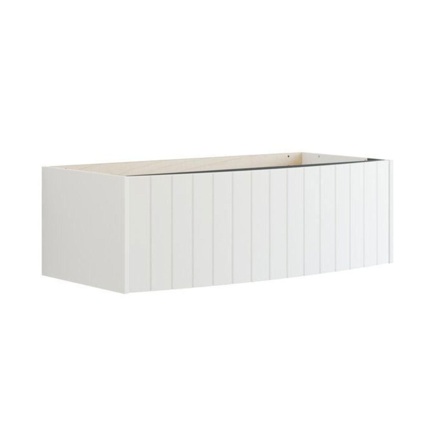 Dansani Inzo Vintage Rillet Servantskap 1 skuff - Buet Hvit matt / 100cm Dansani Servantskap DA-R03-4010