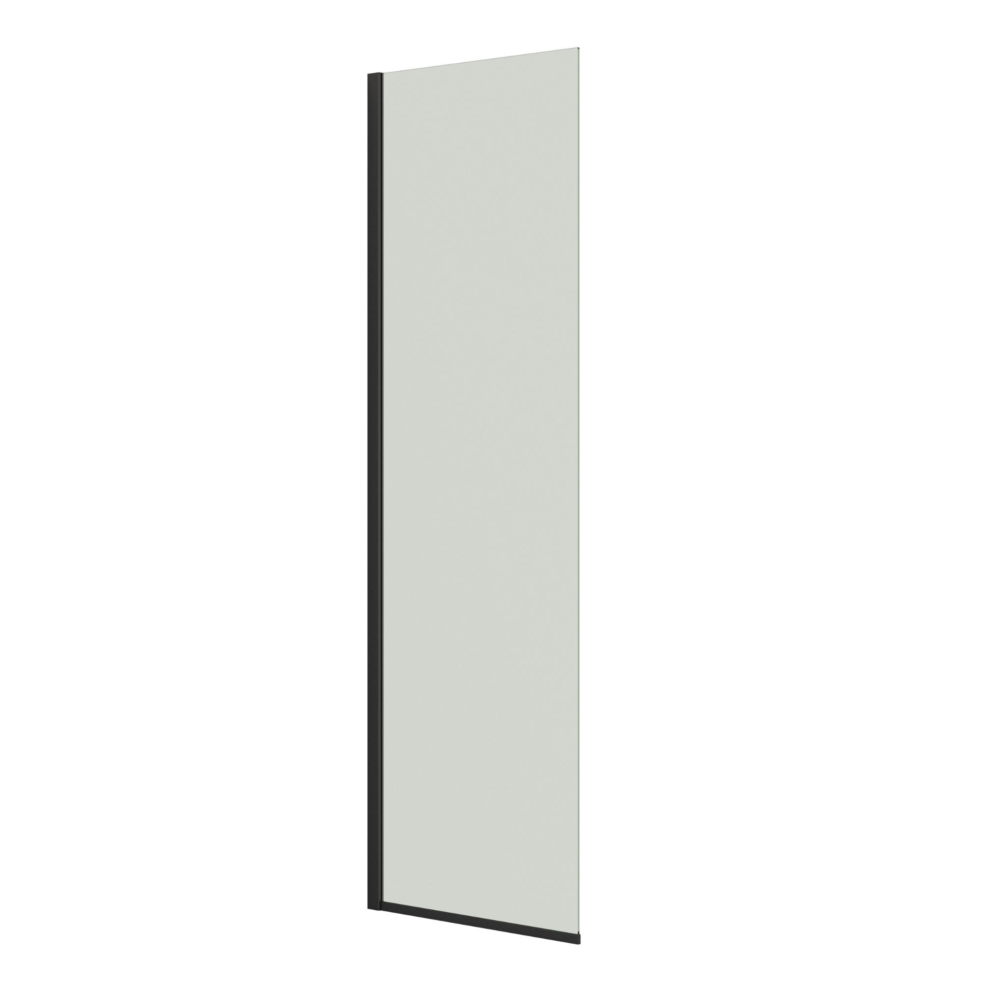 Dansani Match D Fastvegg Svart matt / 50cm / Klart glass Dansani Dusjvegg DA-D51-03