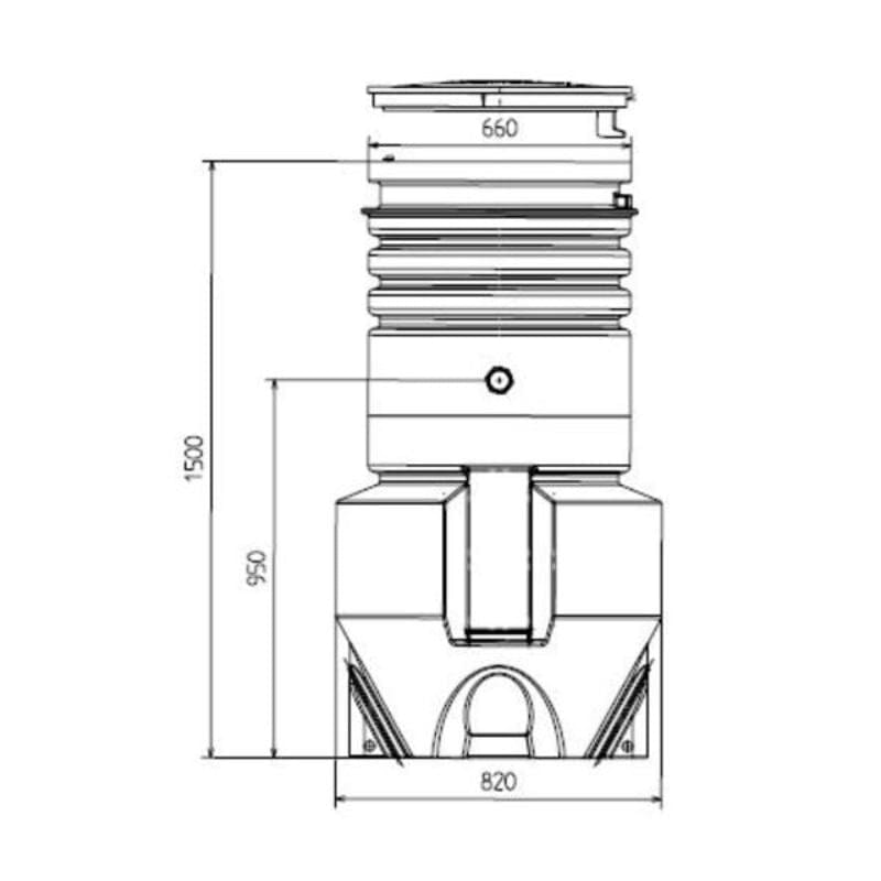 Grundfos Avløpspumpestasjon PUST 08.10 1.5m Grundfos Pumpestasjon GRO-9046011