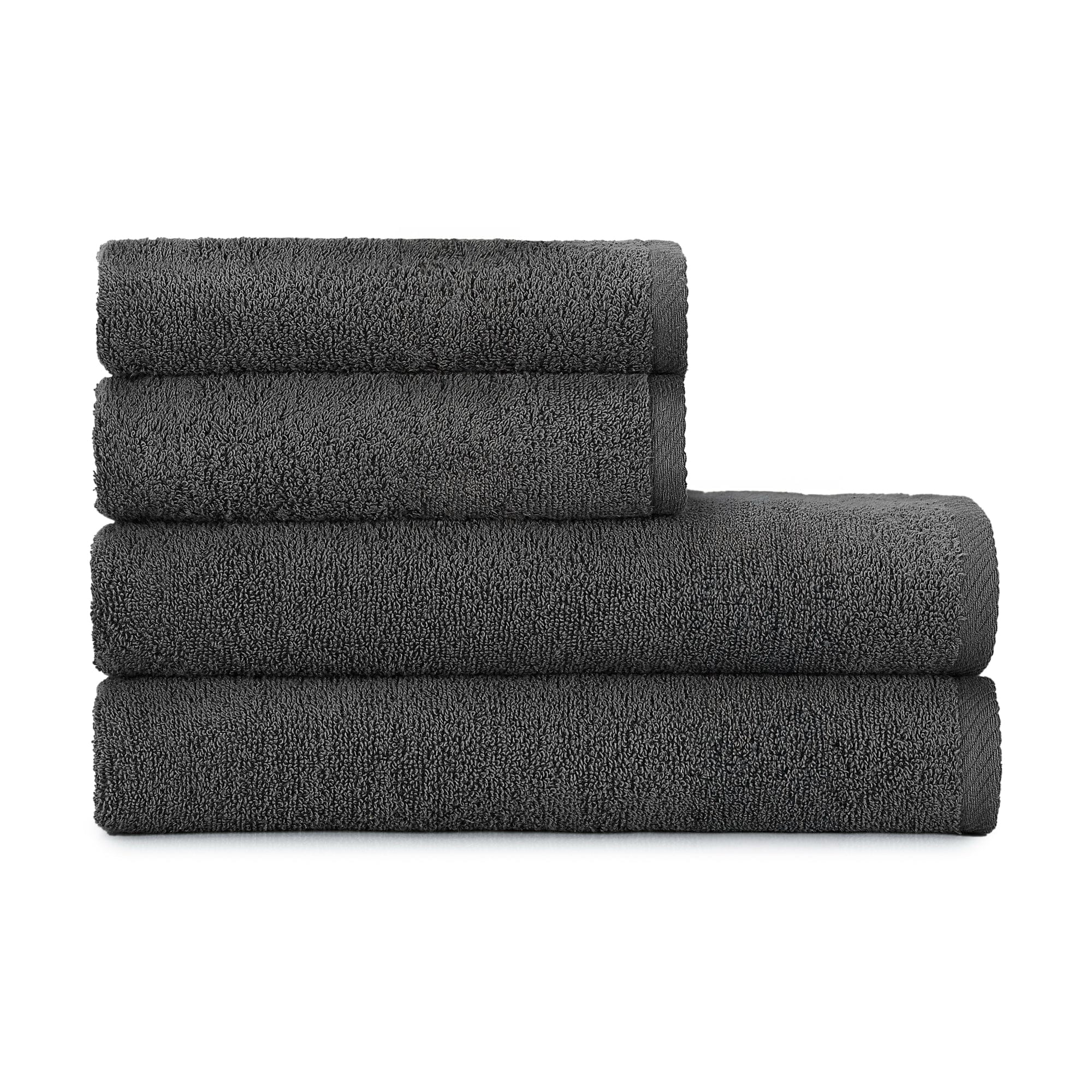 HeiHus FLUFFY Håndklepakke Mørk grå / 4-pakning (2XL+2L) HeiHus Håndklesett BUN-TFYDGY2PAK