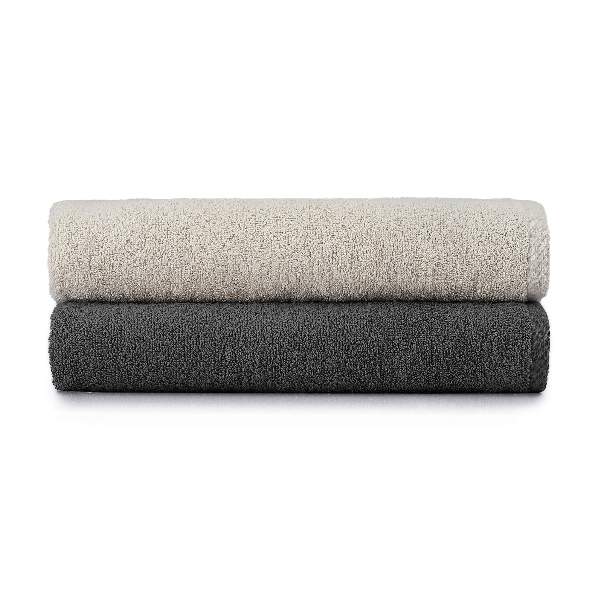 HeiHus FLUFFY Mix Håndklepakke Varm beige / Mørk grå / 2-pakning (2L) HeiHus Håndklær BUN-TFYBEGY1PAK