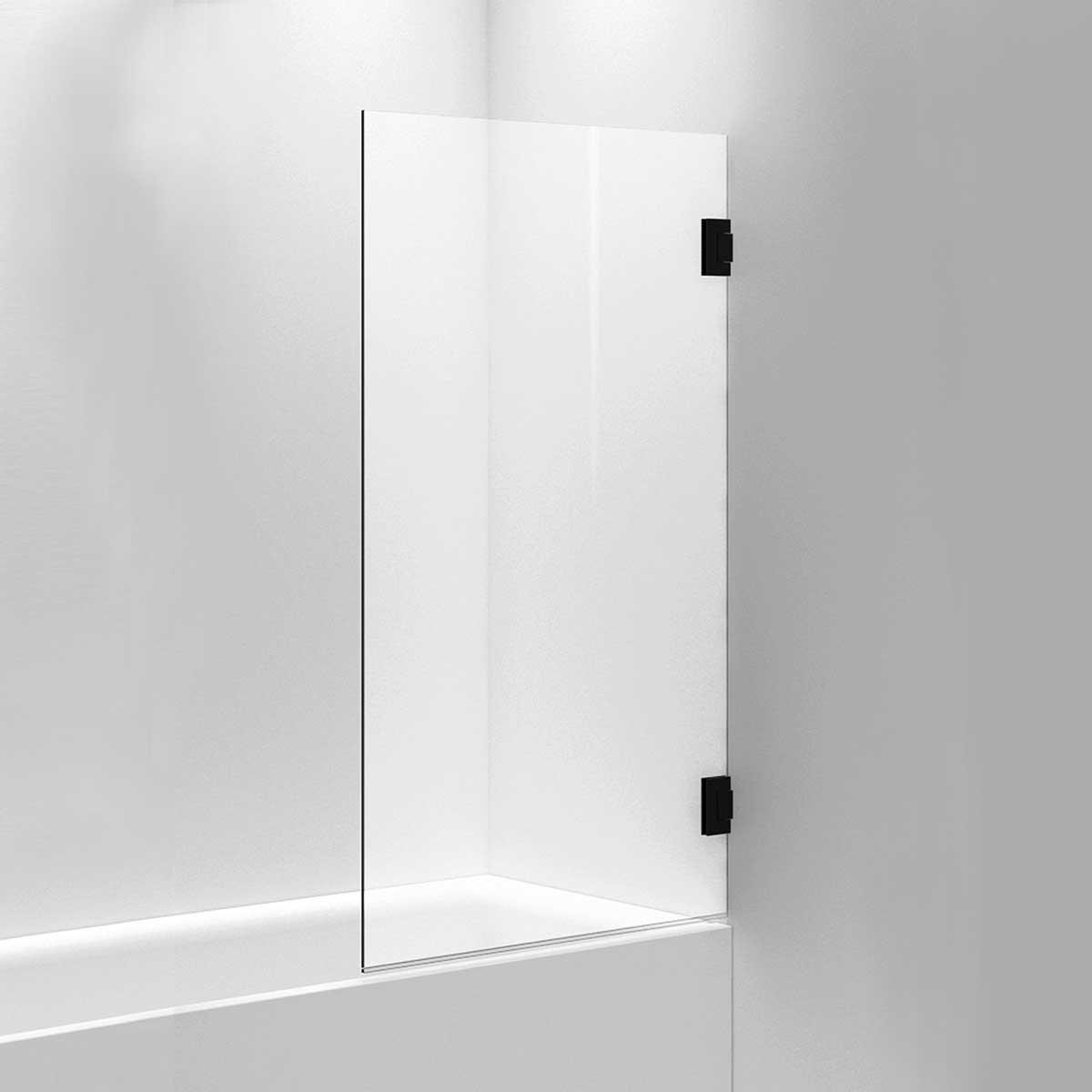 INR Badekarvegg ARC 17 Måltilpasset Svart matt / Måltilpasset / Klart glass INR Iconic Nordic Rooms Badekarvegg INR-11702100