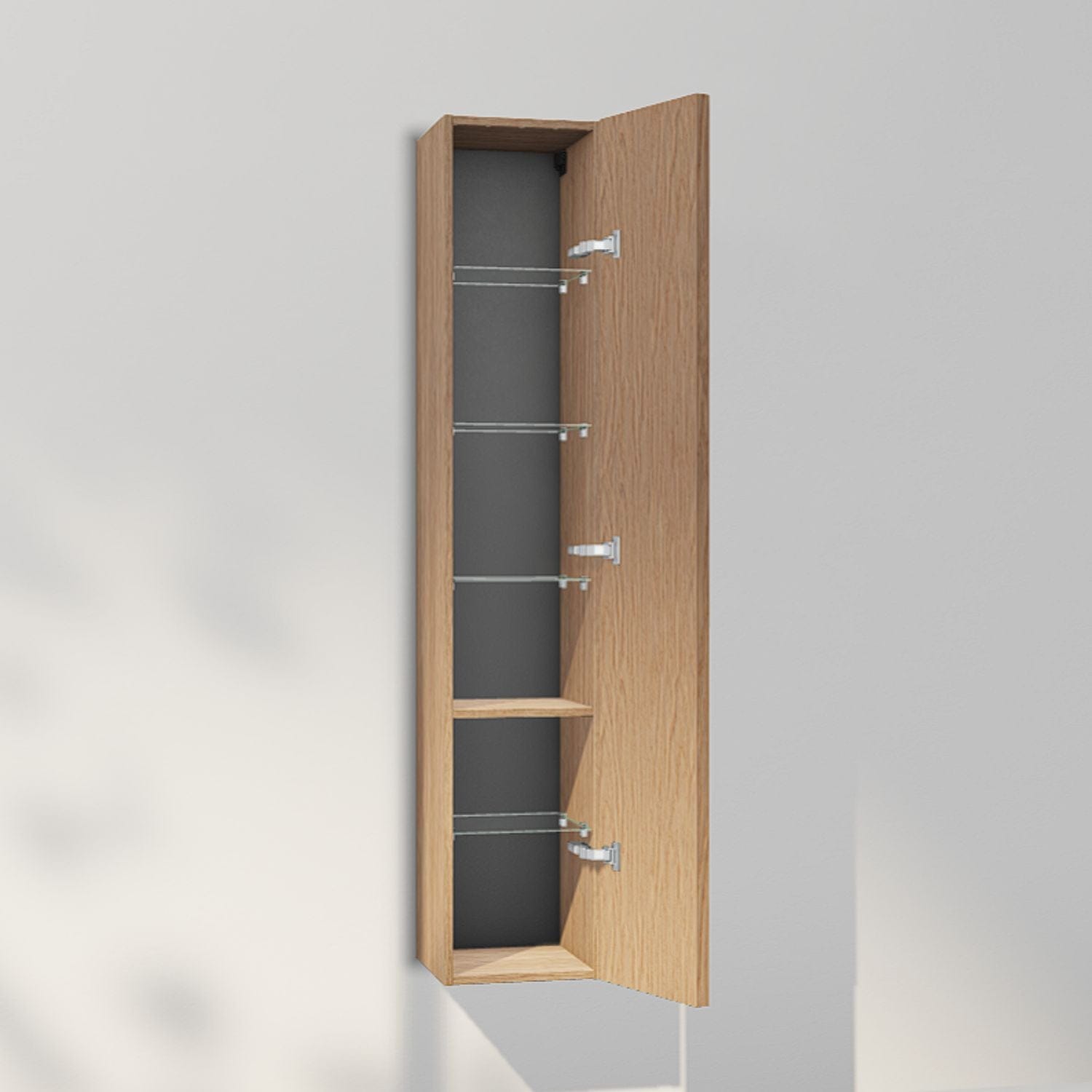 INR Carve 30/30 Høyskap Natural oak / 30cm / Høyre INR Iconic Nordic Rooms Høyskap bad INR-396134H