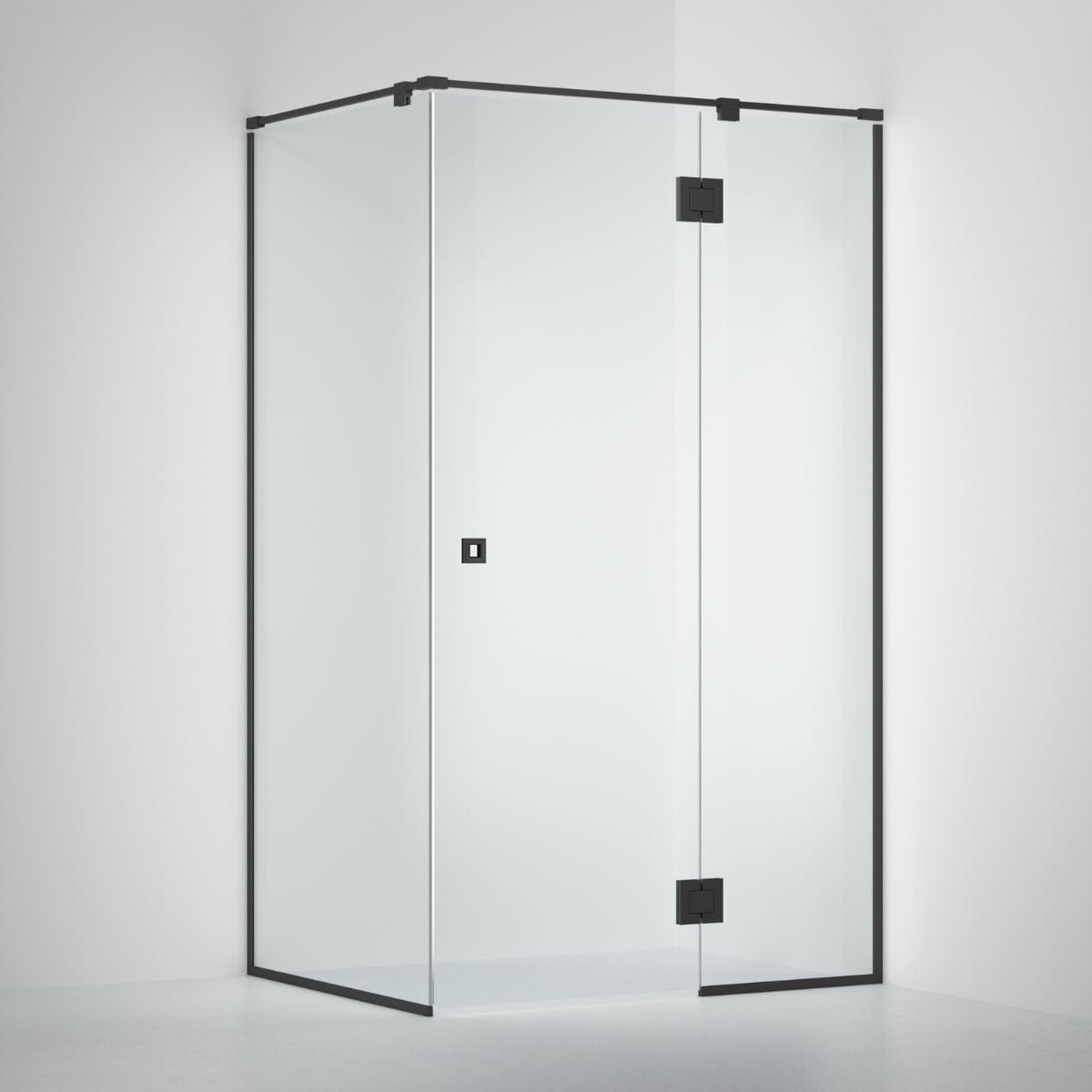 INR Dusjhjørne ARC 15 Frame Måltilpasset Svart matt / Måltilpasset / Klart glass INR Iconic Nordic Rooms Dusjhjørne INR-115102100