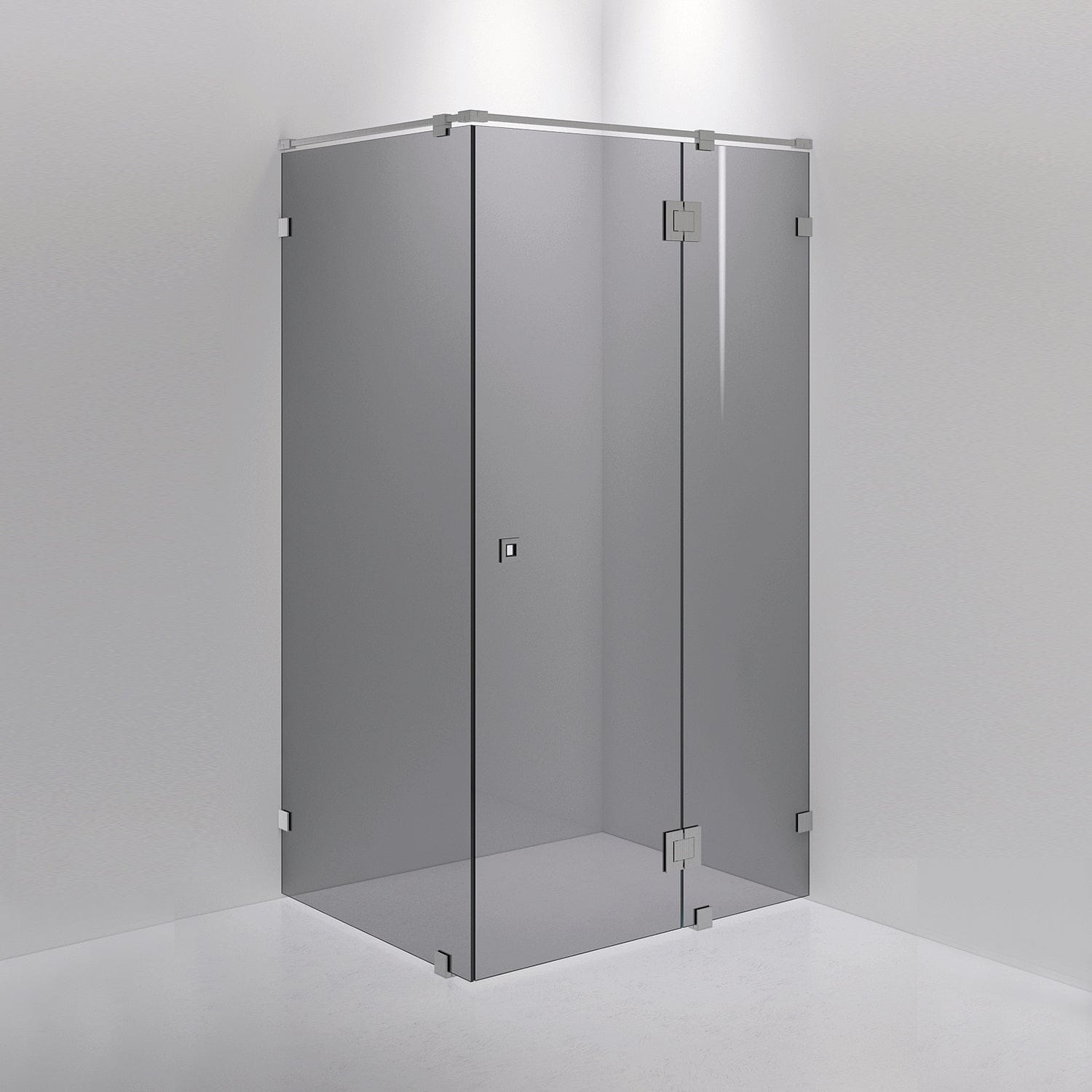 INR Dusjhjørne ARC 15 Måltilpasset Brushed stainless / Måltilpasset / Grått glass INR Iconic Nordic Rooms Dusjhjørne INR-11503400
