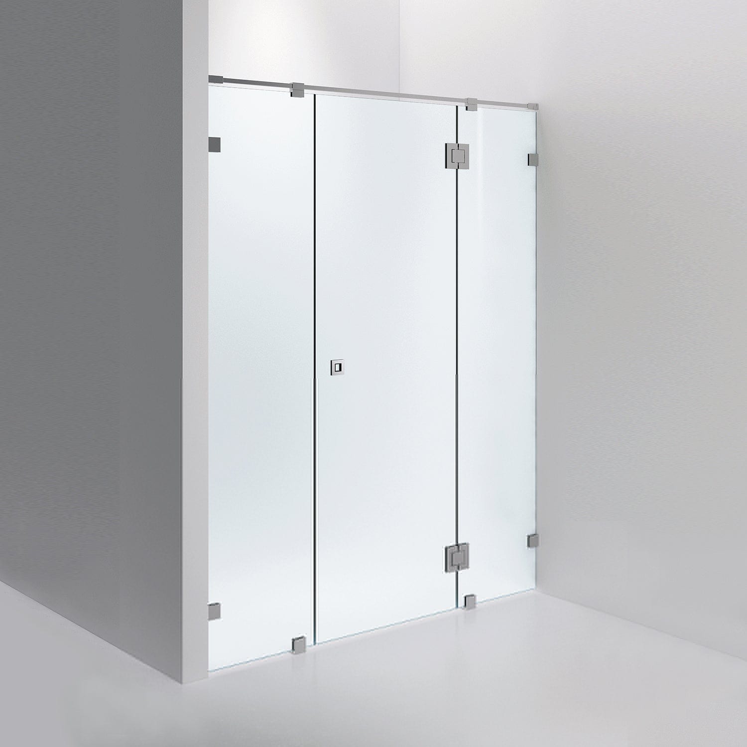 INR Dusjnisje ARC 7 Måltilpasset Krom / Måltilpasset / Frostet glass INR Iconic Nordic Rooms Dusjnisje INR-10710500