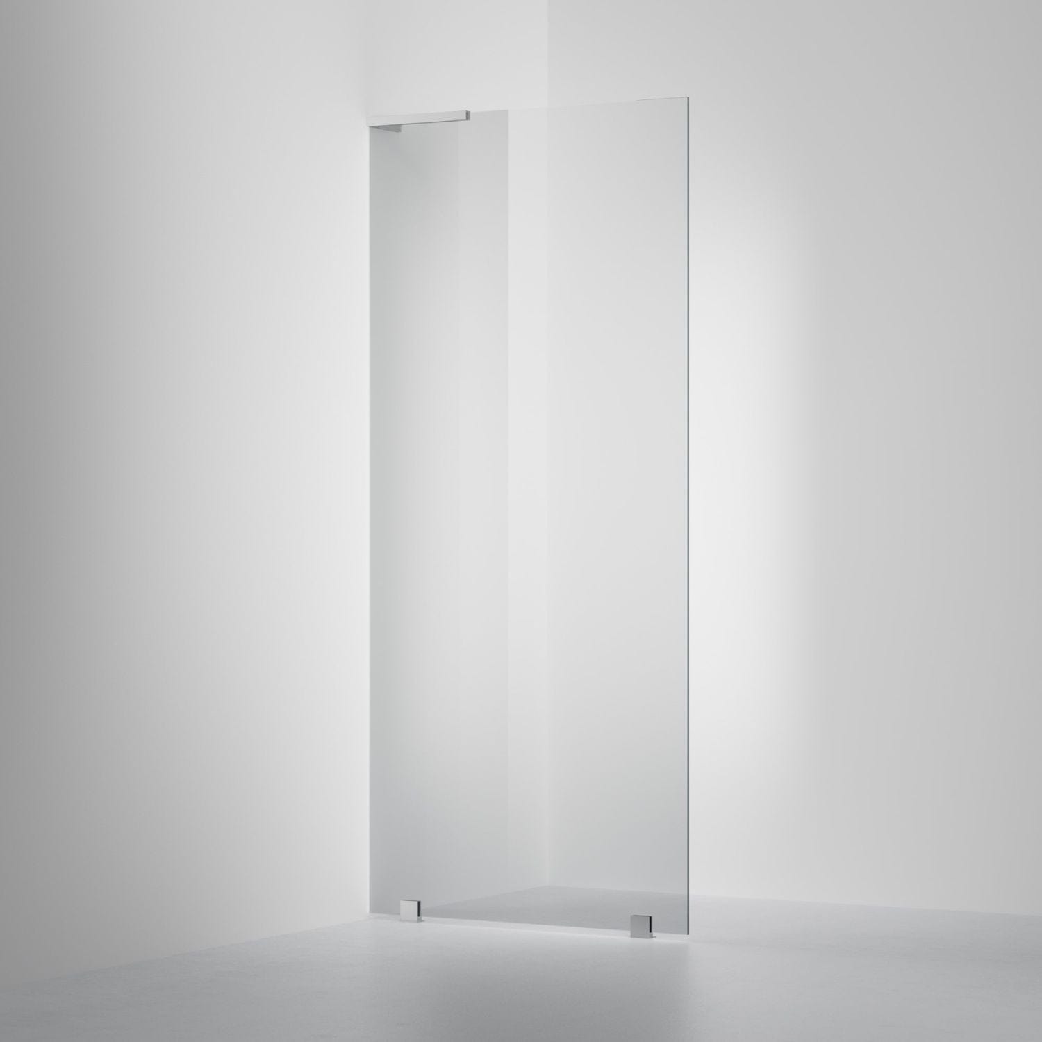 INR Dusjvegg ARC 20 Original Skjermvegg Måltilpasset Krom / Måltilpasset - venstre / Grått glass INR Iconic Nordic Rooms Dusjvegg INR-120403500