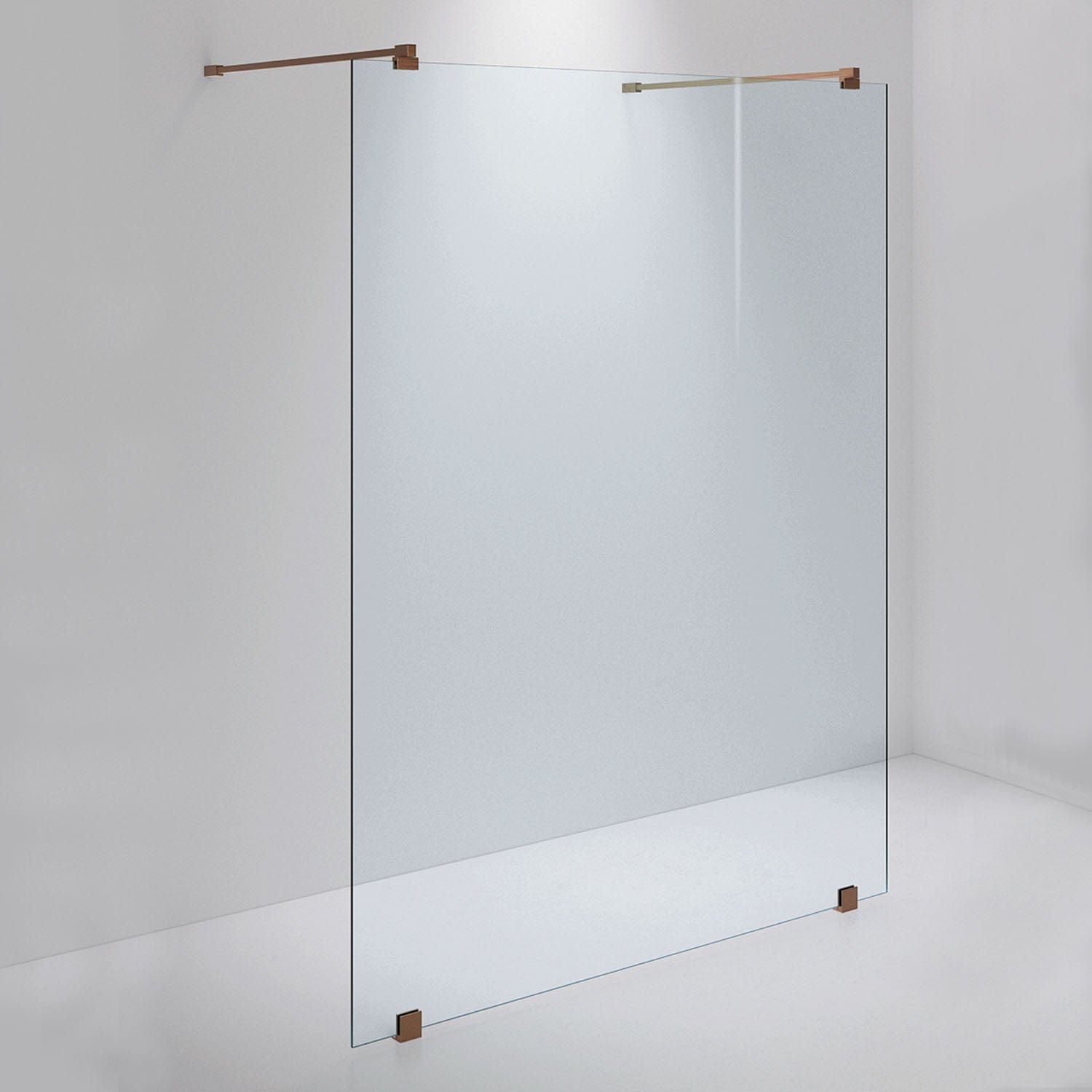 INR Dusjvegg ARC 43 Måltilpasset Brushed bronze / Måltilpasset / Klart glass INR Iconic Nordic Rooms Dusjvegg INR-14302600