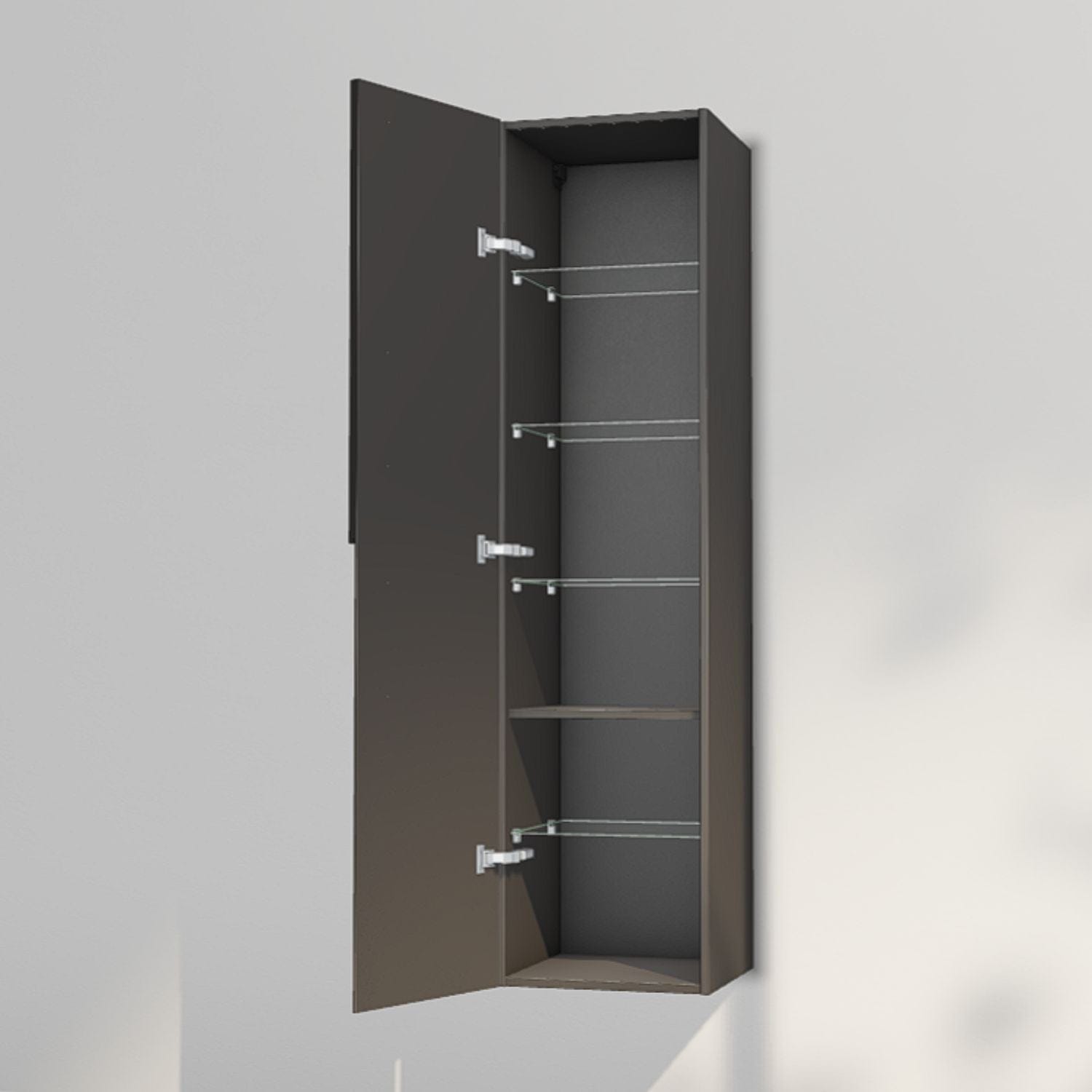 INR Grip 40/40 Høyskap Carbon grey / 40cm / Venstre INR Iconic Nordic Rooms Høyskap bad INR-395853V