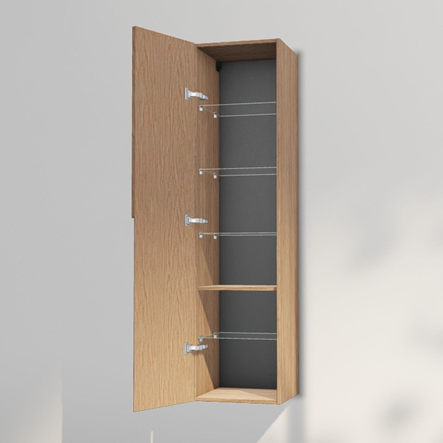INR Grip 40/40 Høyskap Natural oak / 40cm / Venstre INR Iconic Nordic Rooms Høyskap bad INR-395834V