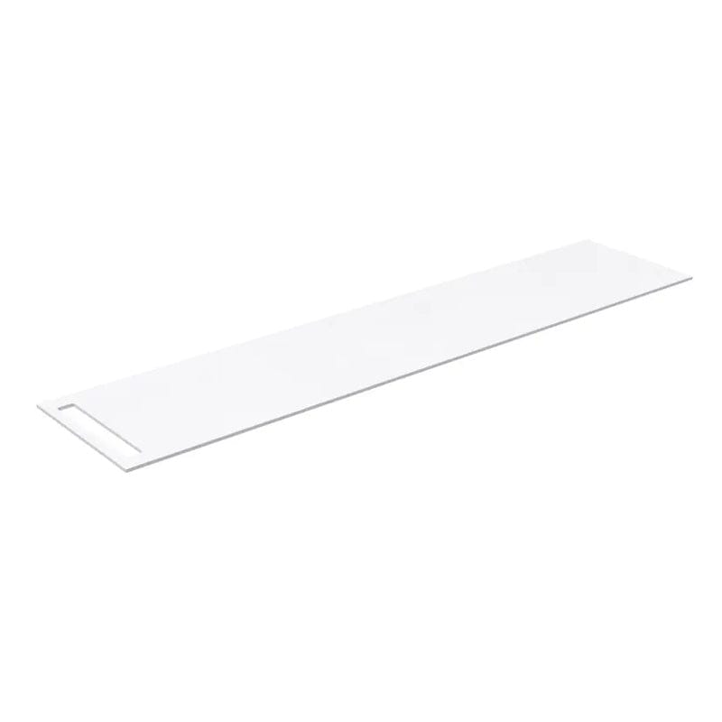 Korsbakken Benkeplate HPL med 1 håndkleholder Hvit matt / 1 side / 170cm Korsbakken Benkeplate bad KO-513402170
