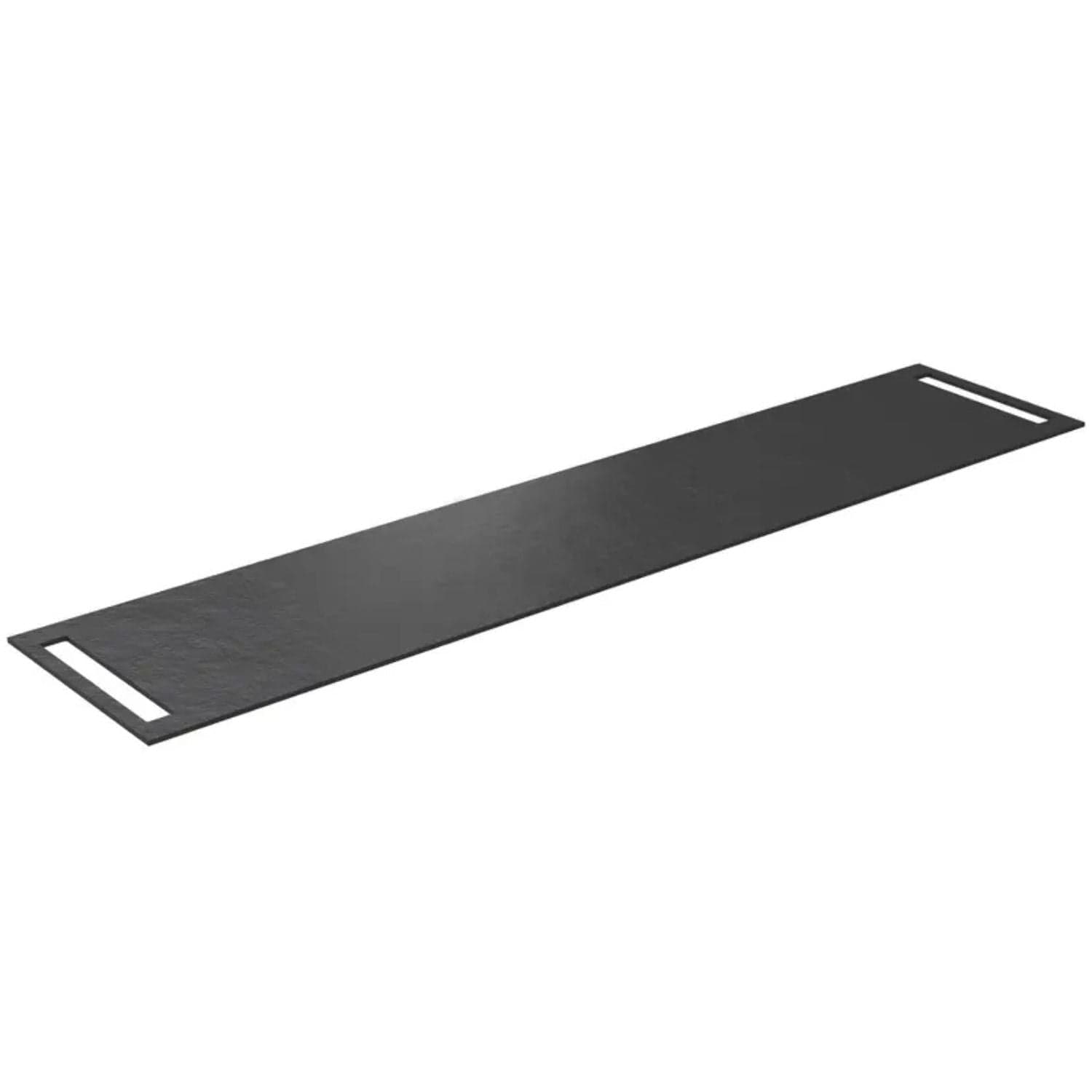 Korsbakken Benkeplate HPL med 2 side håndkleholder Svart / 2 sider / 220cm Korsbakken Benkeplate bad KO-513404200
