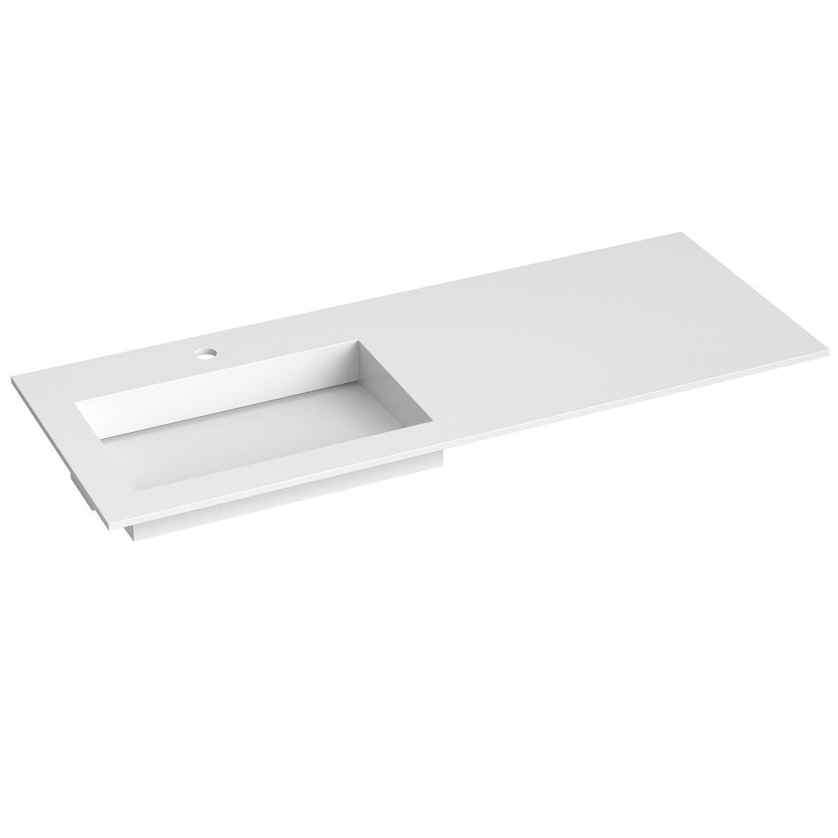 Korsbakken Corian Sidestilt Servant med Flat Bunn Korsbakken Baderomsservant