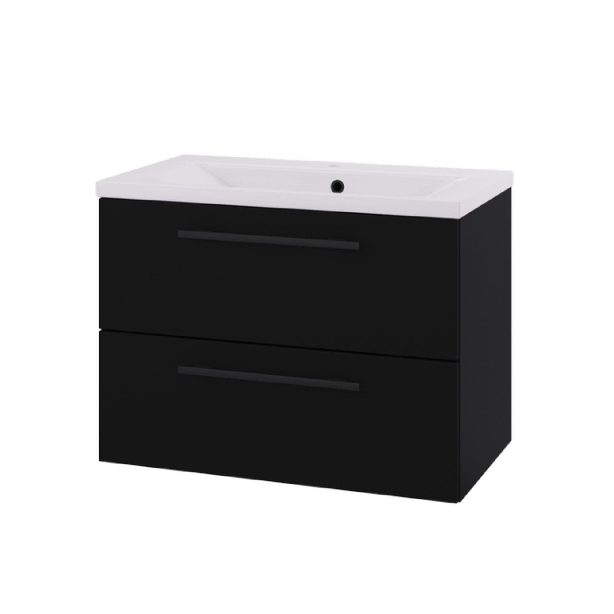 Linn Bad Ingrid D45cm Servantskap Svart matt / 80cm Linn Bad Servantskap LB-110708