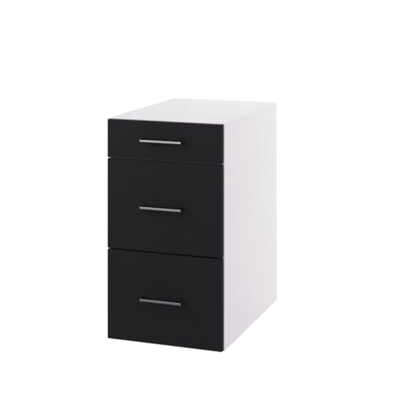 Linn Bad Underskap med Skuffer for vaskerom Svart matt / 40cm / 3 skuffer Linn Bad Benkeskap vaskerom LB-740404R