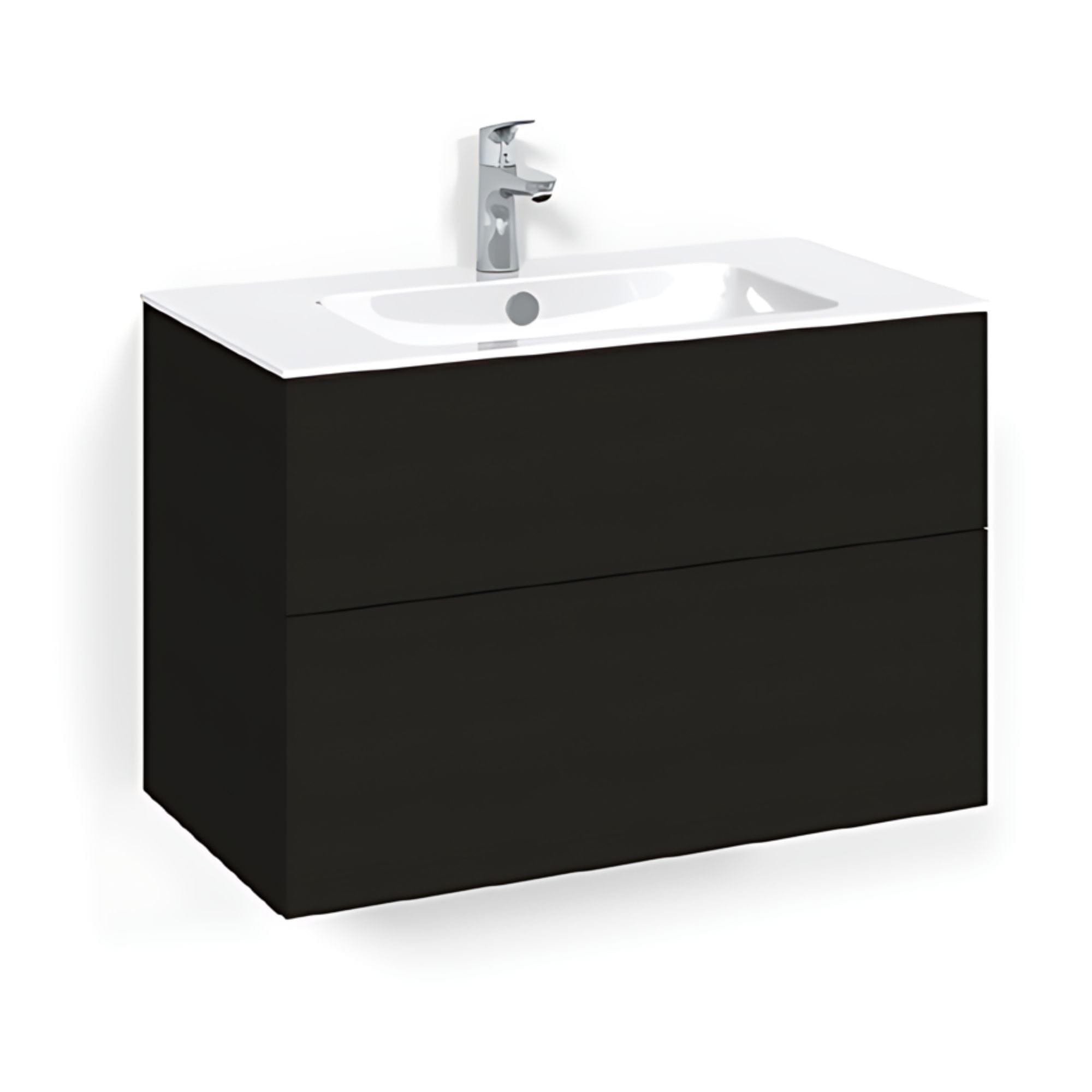 Macro Design CROWN Plain Servantskap 2 skuff - med LIGHT servant Svart eik / 80cm / Light 8 Macro Design Servantskap BUN-FSK80SPL8