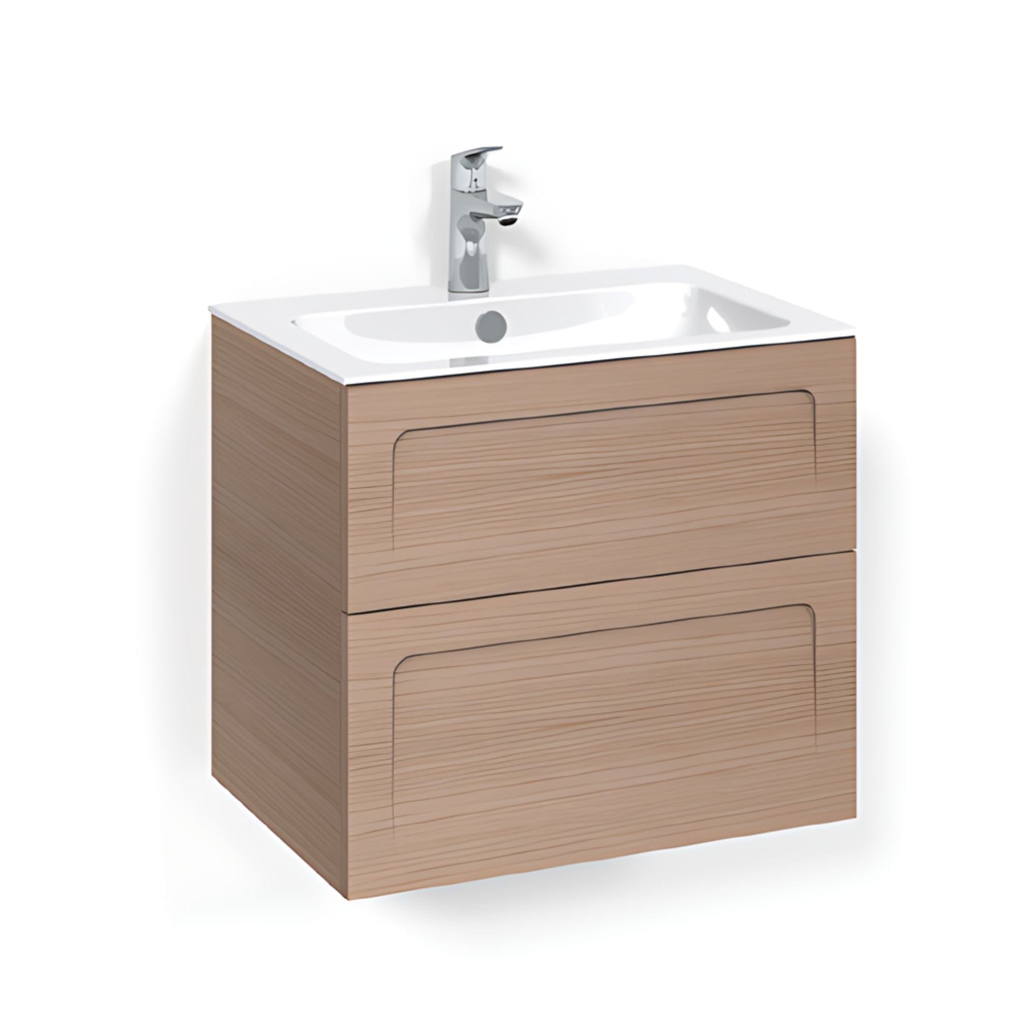 Macro Design CROWN Shape Servantskap 2 skuff - med LIGHT servant Eik / 60cm / Light 8 Macro Design Servantskap BUN-FSK60ESL8