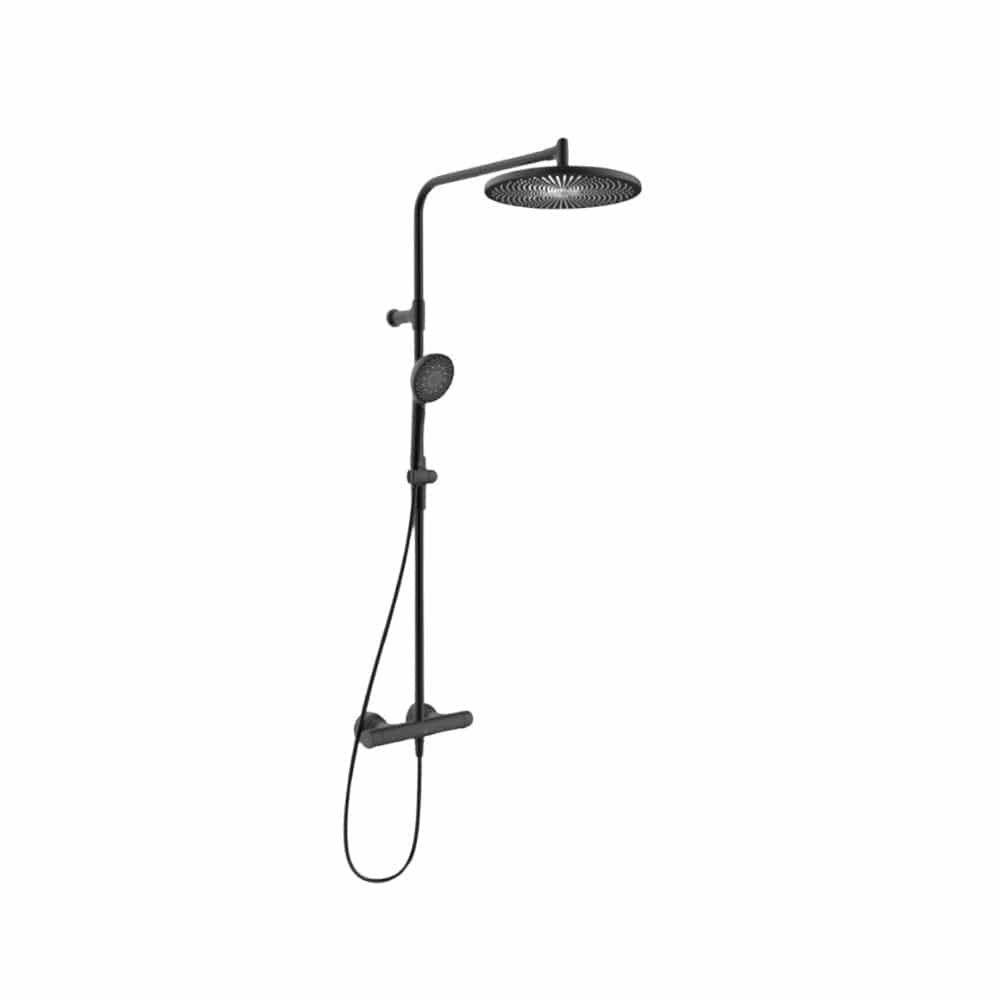 Oras Aurelia Takdusjpakke med termostat 4792 Svart matt Oras Armatur Takdusj GRO-1365172