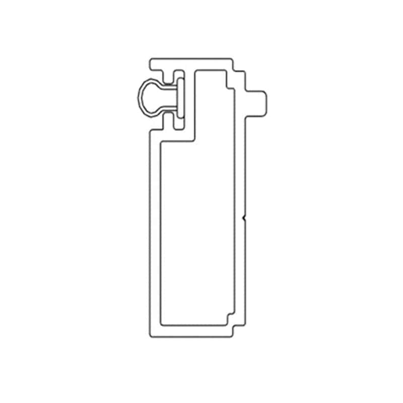 Sealskin Inc Utforingsprofil for svingdører H200cm Svart matt Sealskin Veggprofil CO-XI800106190000