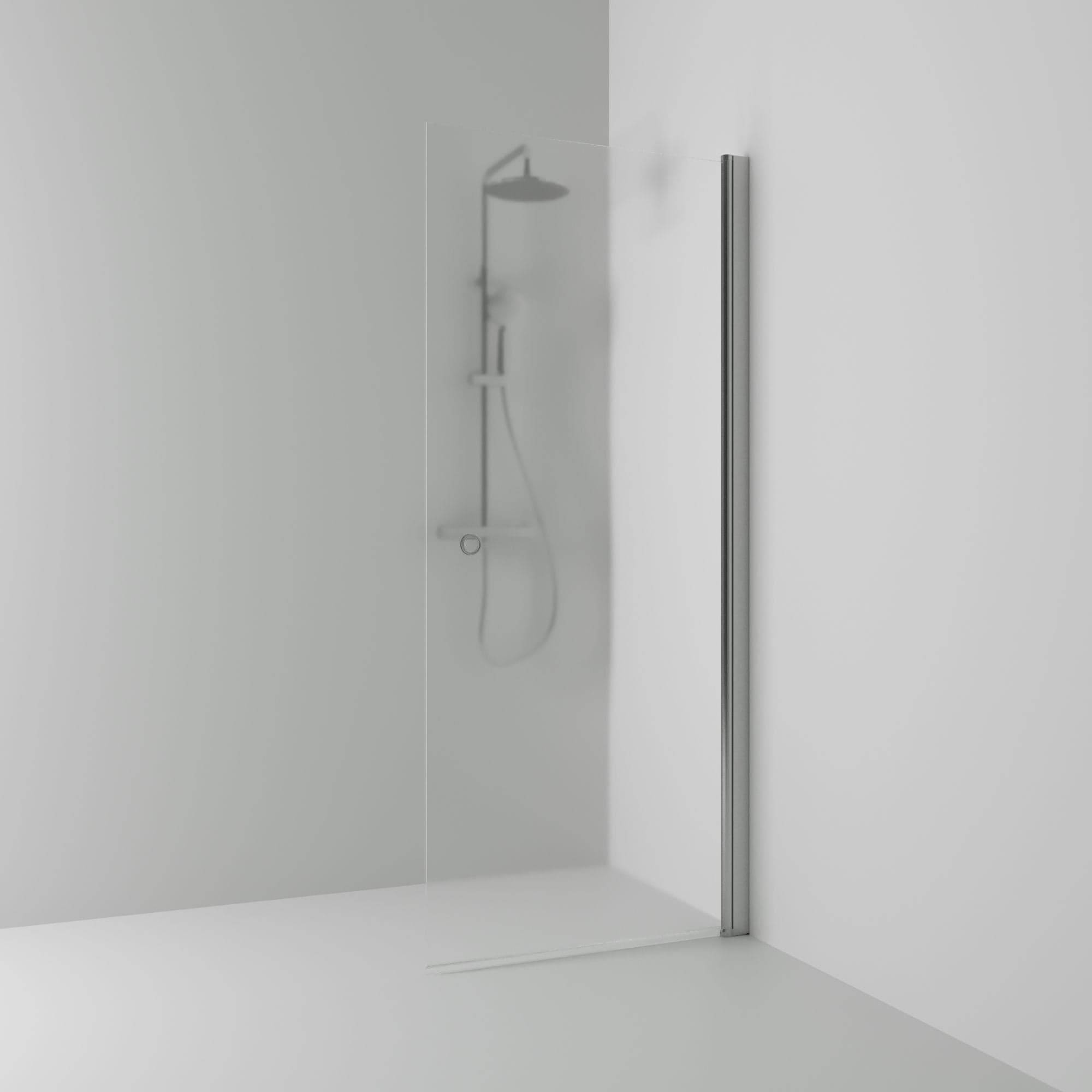 Svedbergs Skoga Dusjdør Hullgrep Matt aluminium / 52cm / Frostet glass Svedbergs Dusjdør SV-63308355