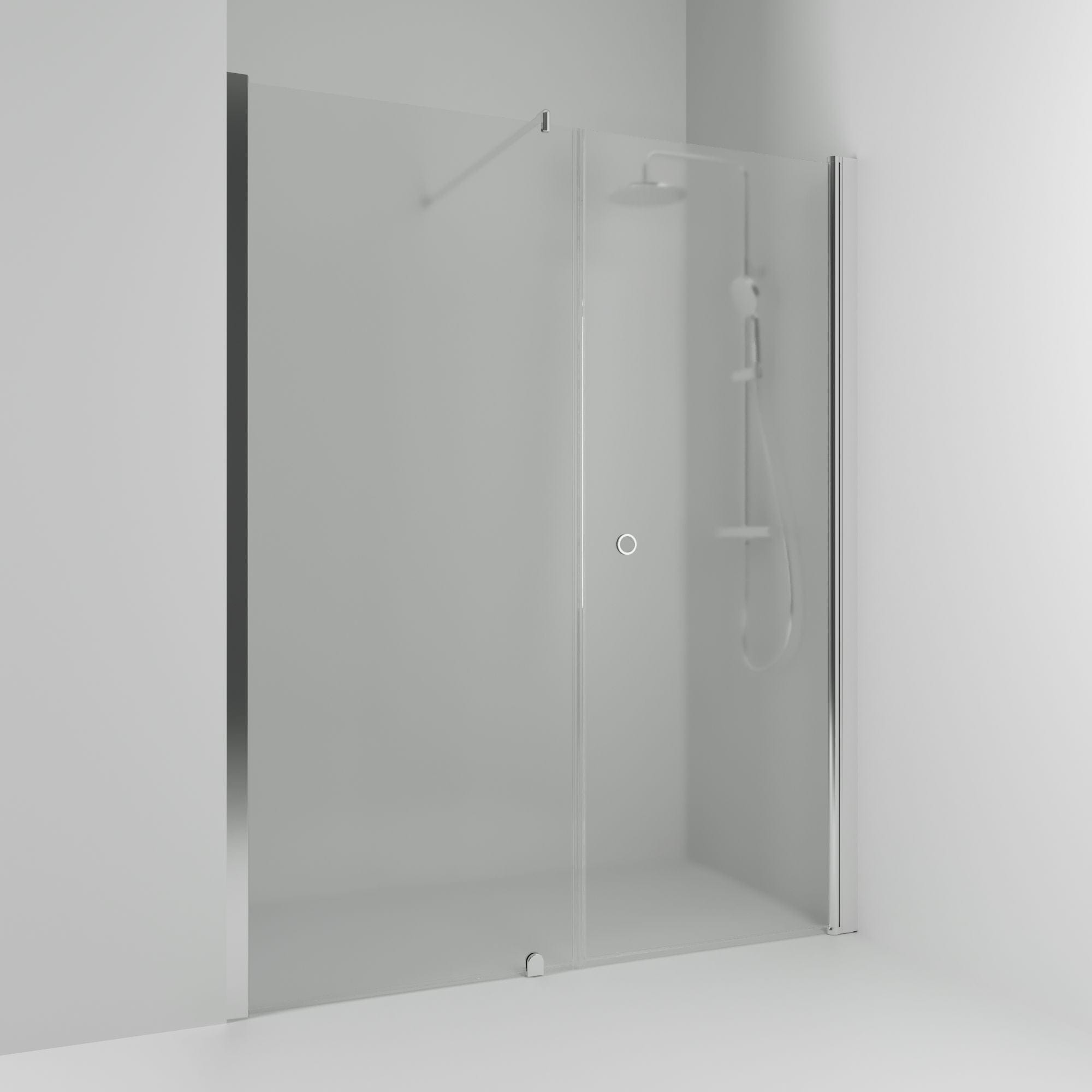 Svedbergs Skoga Dusjnisje Rett Kombi Krom / 138cm / Frostet glass Svedbergs Dusjnisje SV-65908477