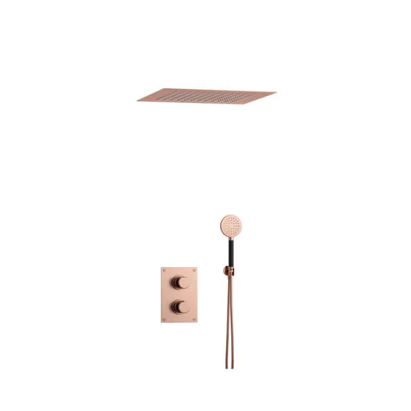 Tapwell ARM7268 Takduj Innbygging - Innebygd firkantet Okisiderende kobber / 400x400mm Tapwell Dusjsett TA-9428086