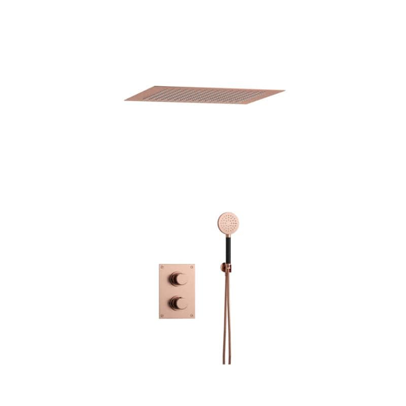 Tapwell ARM7268 Takduj Innbygging - Innebygd firkantet Okisiderende kobber / 500x500mm Tapwell Dusjsett TA-9428095