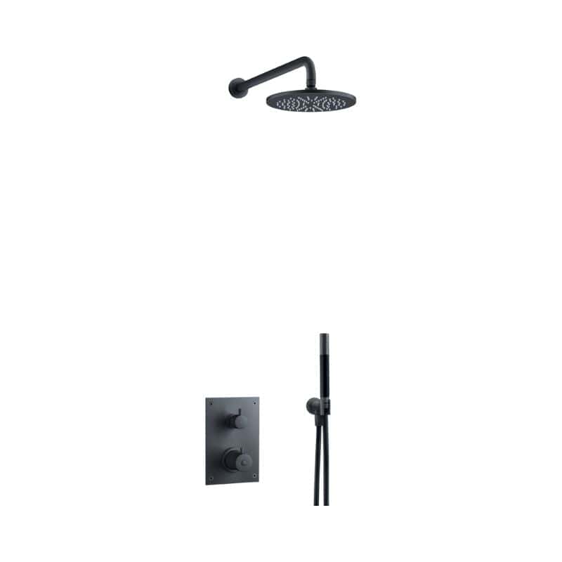 Tapwell BOX7268 ED2 Takdusj Innbygging Svart matt / Ø250mm Tapwell Blandebatteri innbygging TA-9421668