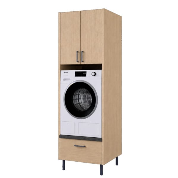 Vaskerom: Linn Bad Vaskesøyle med skuff og overskap høyde Ask / 60cm / 72cm 2 dører Linn Bad Dekkside vaskerom LB-752106H72