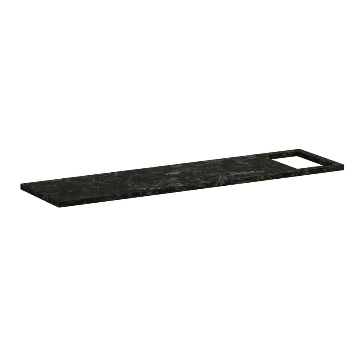 Vikingbad Badekarsbro Solid surface Mørk grå stein VikingBad Badekarbro VB-026316-03