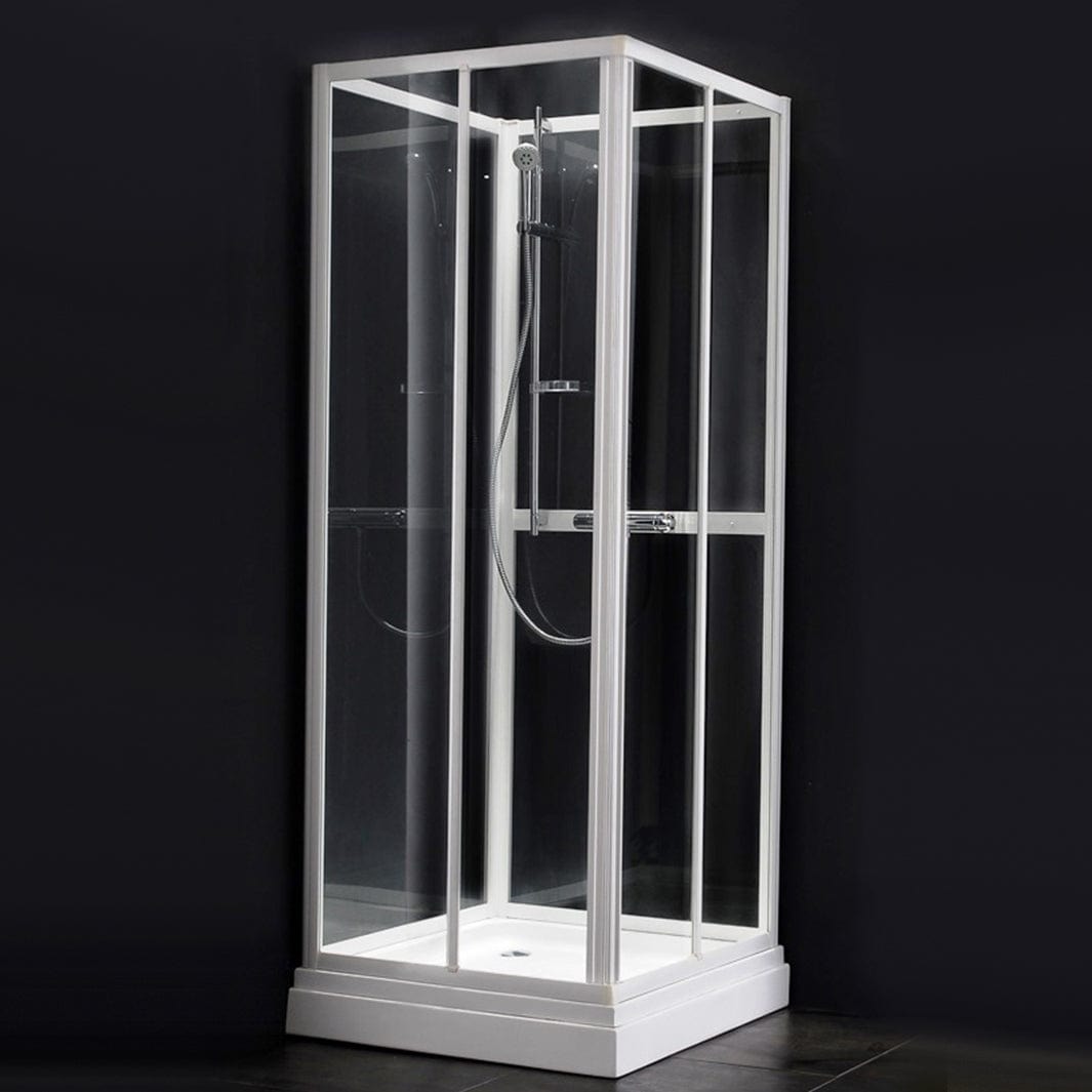 Alterna Primeo Dusjkabinett Rett - B70/80/90cm Hvit matt / 90x90cm / Frostet glass Alterna Dusjkabinett BUN-BD6310635